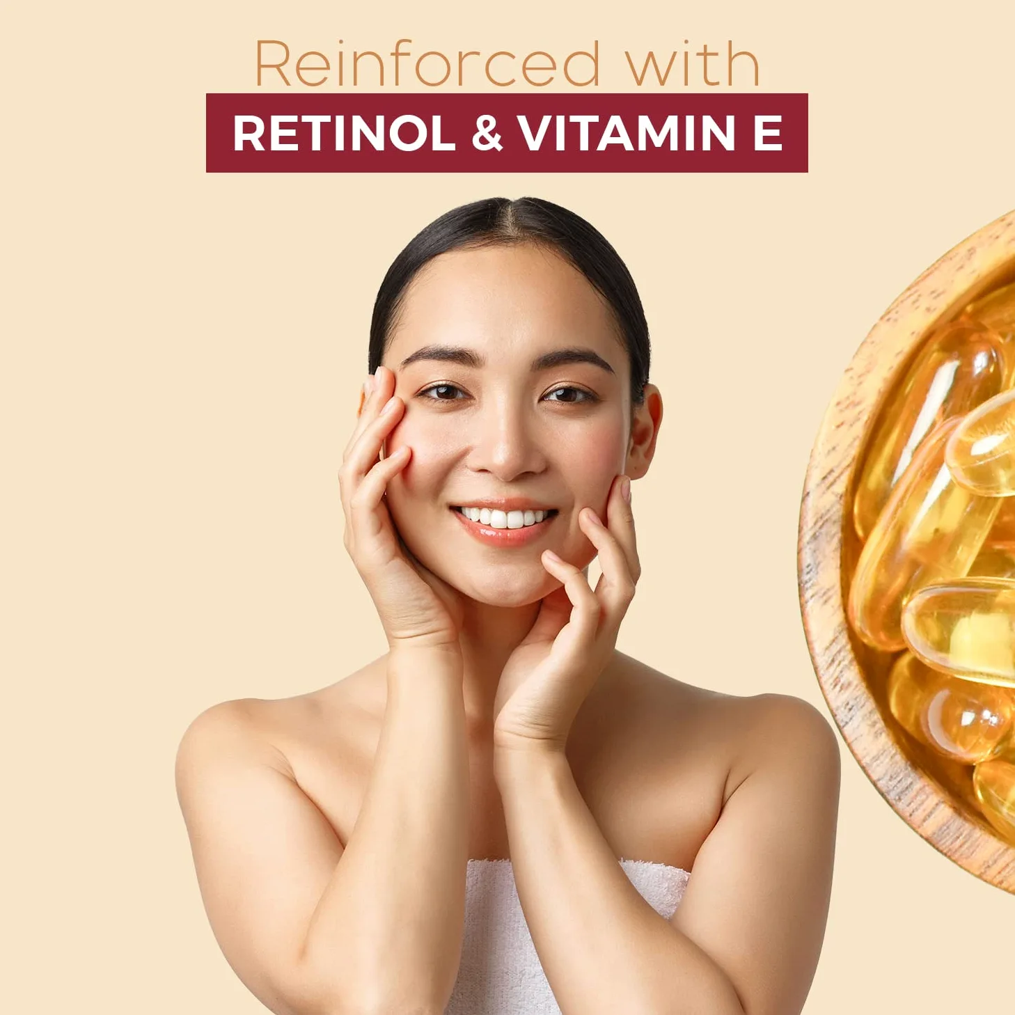 Skin Aesthetics Maska na twarz z retinolem i witaminą E, naprawia skórę, zmniejsza drobne linie i zmarszczki, przeciwstarzeniowa - przetestowana dermatolog koreańska pielęgnacja skóry - czyste piękno