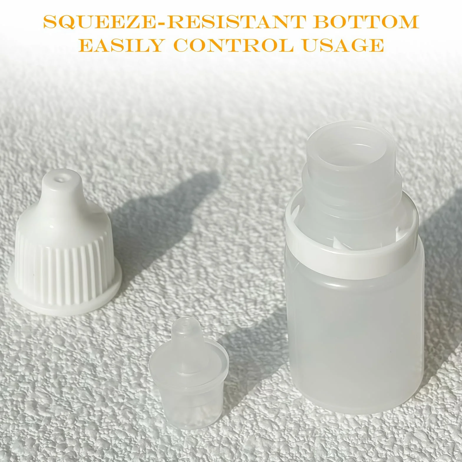 50 szt. 20 ml 0,7 uncji pusty do wielokrotnego napełniania biały plastikowy kubek z kroplomierzem do oczu butelka odpinana wtyczka przenośny pojemnik na olejek eteryczny kosmetyczny opakowanie kosmetyczne opakowanie na twarz pojemnik do przechowywania z n