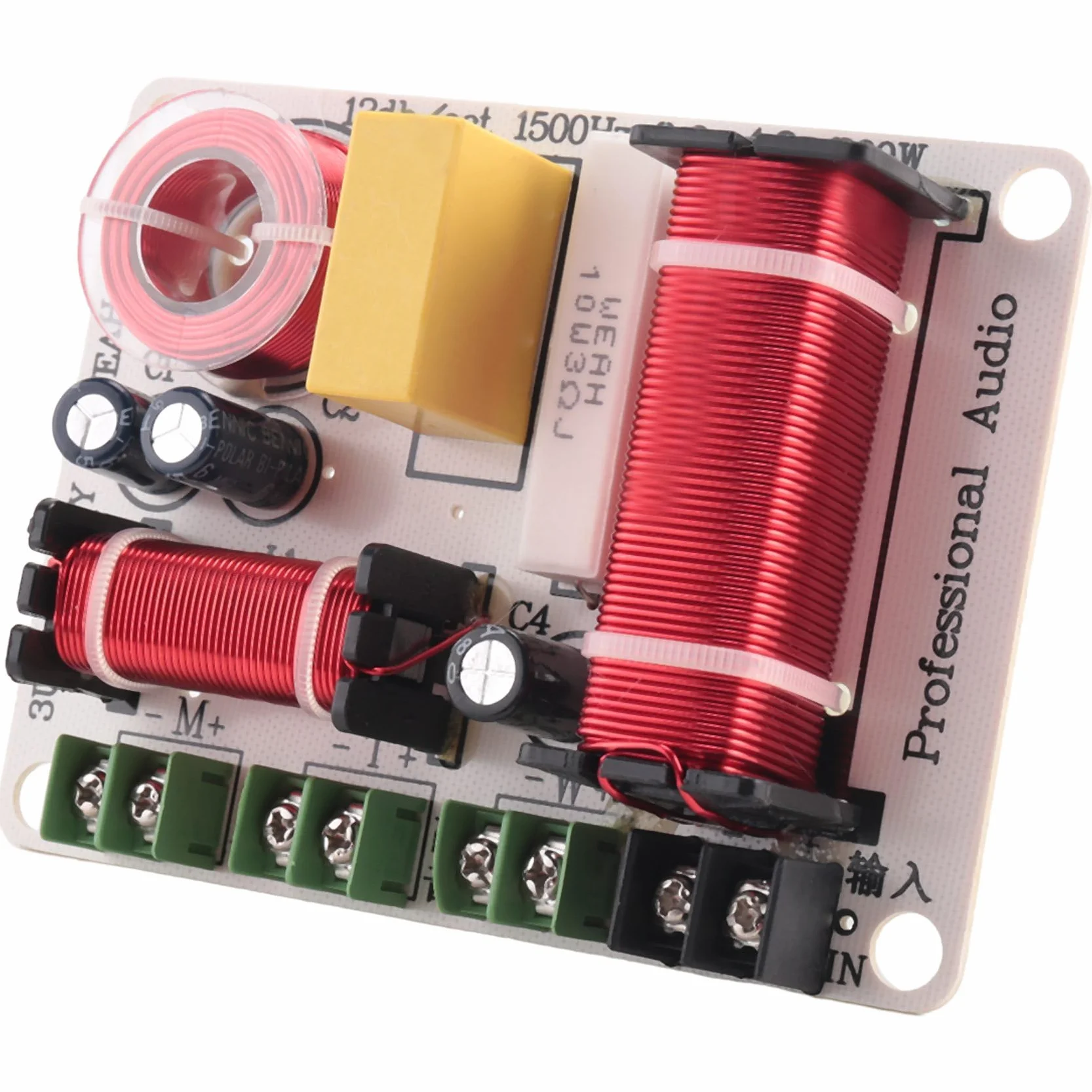 3-drożny rozdzielacz częstotliwości głośnika, 300 W, HiFi, filtr crossover do samochodu i audio, rozdzielacz częstotliwości do modyfikacji głośników domowych DIY