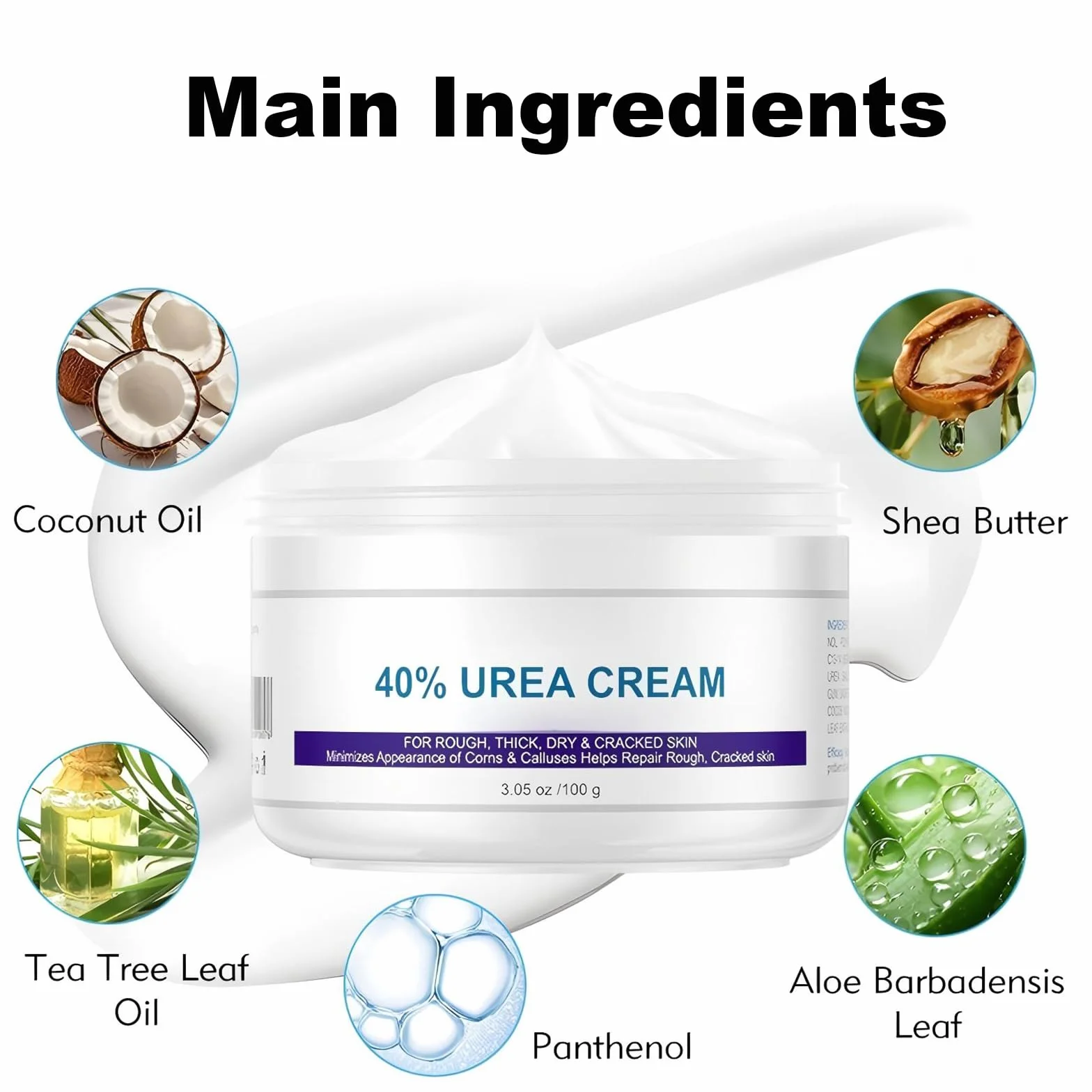 Urea Cream 2 szt. 40% krem mocznikowy, peeling i maść na pęknięcia, nawilżający, do dłoni, stóp, twarzy i ciała, usuwa obumarły naskórek