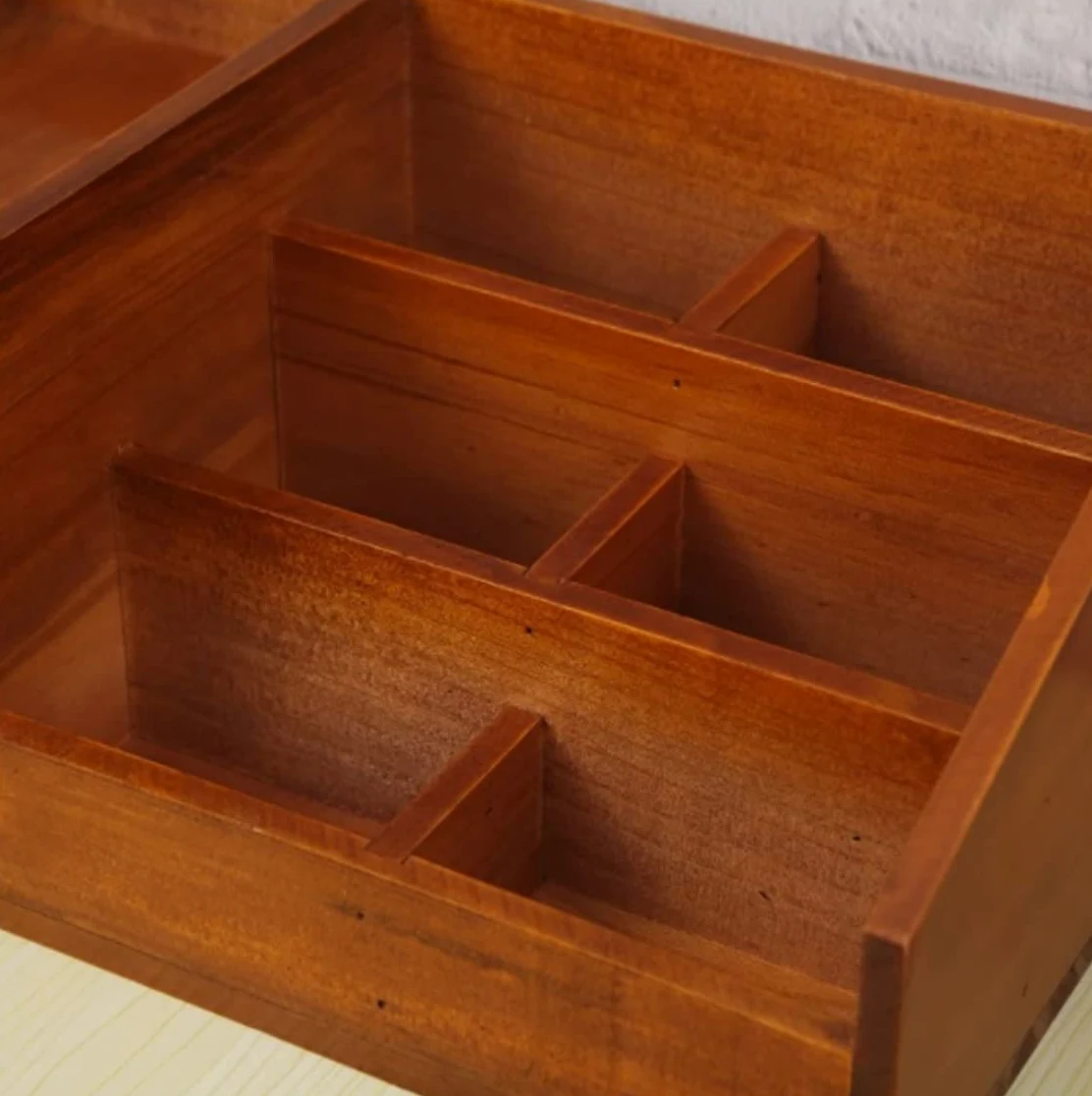 Przechowywania Kosmetyków Organizer na Kosmetyki Drewniane Pudełko Do Przechowywania Kosmetyków Z Szufladą Dress Table Organizer Do Pielęgnacji Skóry Organizer do Makijażu Stojak na Kosmetyki