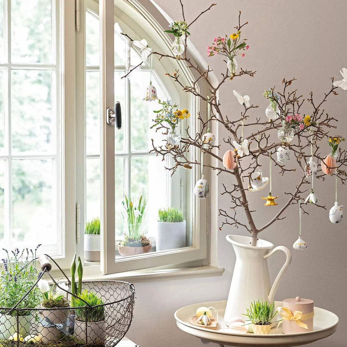 Villeroy und Boch New Flower Bells ornament "Dzwonek wielkanocny", porcelana, zielony/żółty, dzwoneczek