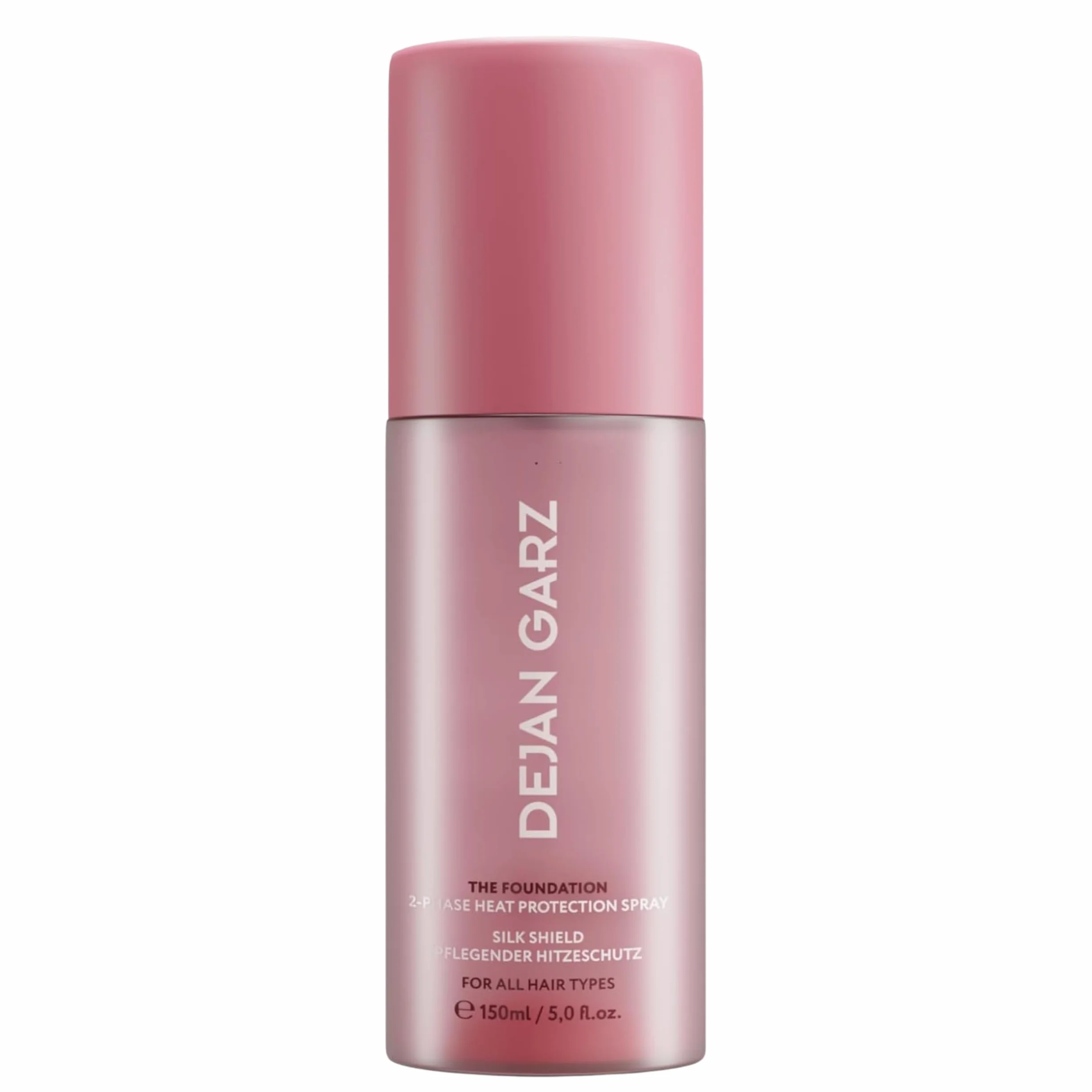 Dejan Garz spray chroniący przed wysoką temperaturą – The Foundation – ochrona przed wysoką temperaturą do 220°C – połysk i elastyczność – do wszystkich rodzajów włosów i stylizacji termicznej
