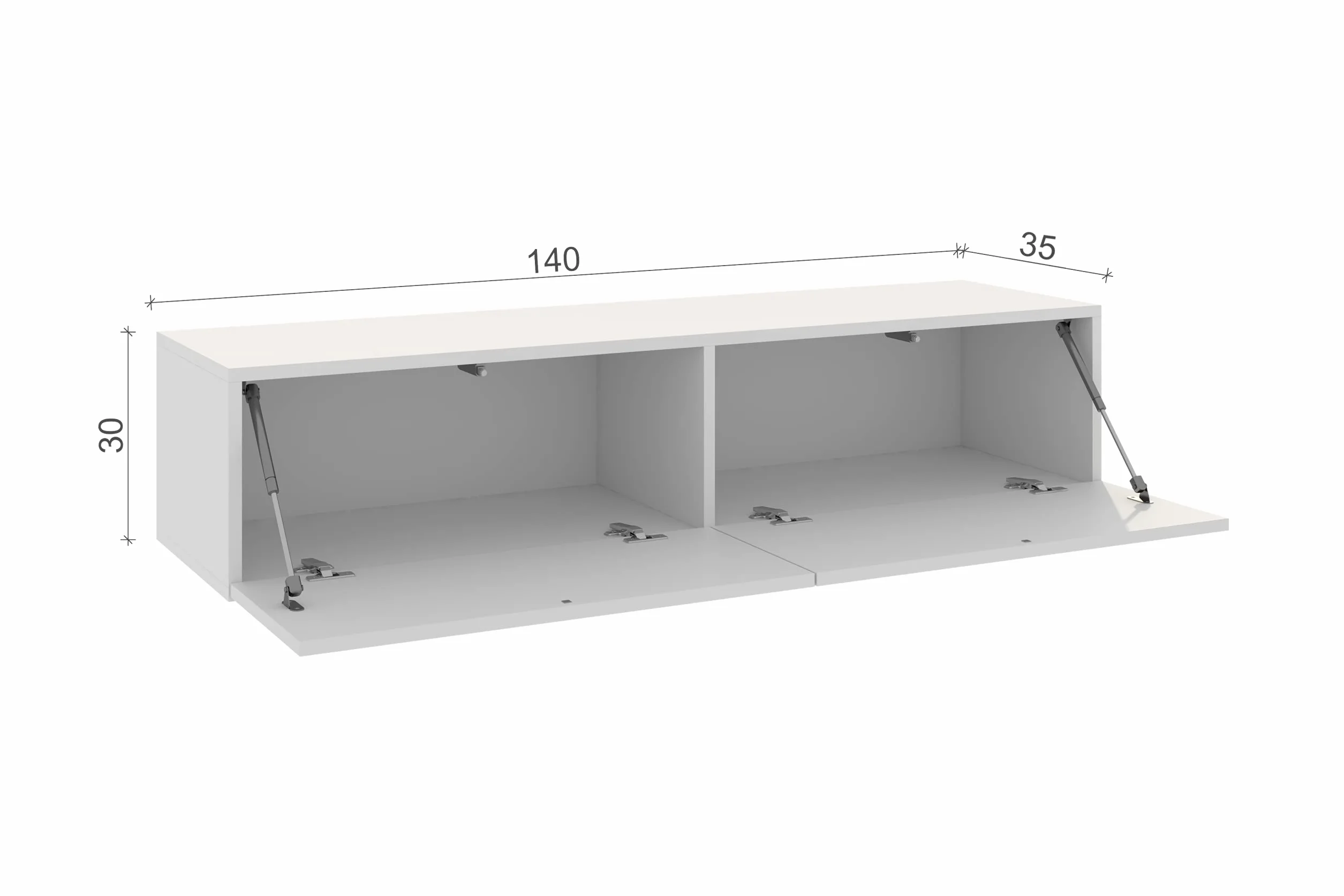 Szafka RTV Czarny Mat 55 Cali 280cm 4housedesign®