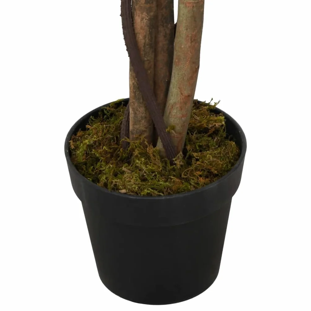 Sztuczne drzewko ficus 200 cm z 1260 liśćmi z pnia drewnianego PEVA i doniczką z tworzywa sztucznego, realistyczne, łatwe w pielęgnacji, do salonu, biura, na balkon, do użytku wewnątrz i na