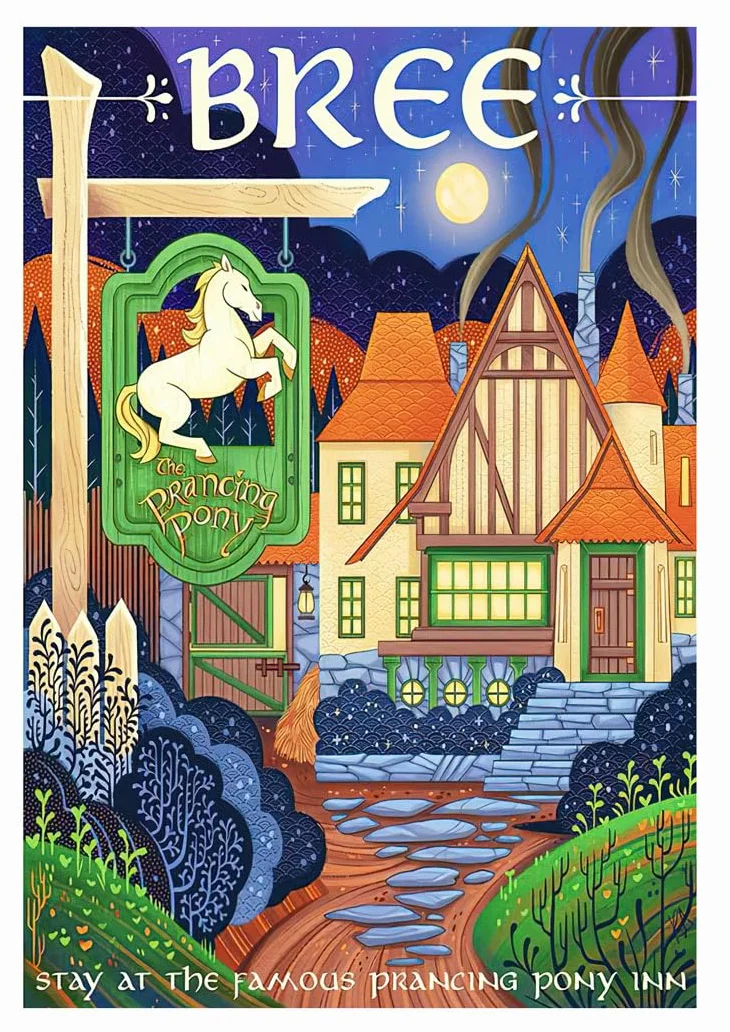 DKORARTE Zestaw 10 Arkuszy A4 Dekoracyjna Ściana do Zdjęć Salon Władca Pierścieni Hobbit 29,7 x 21 cm