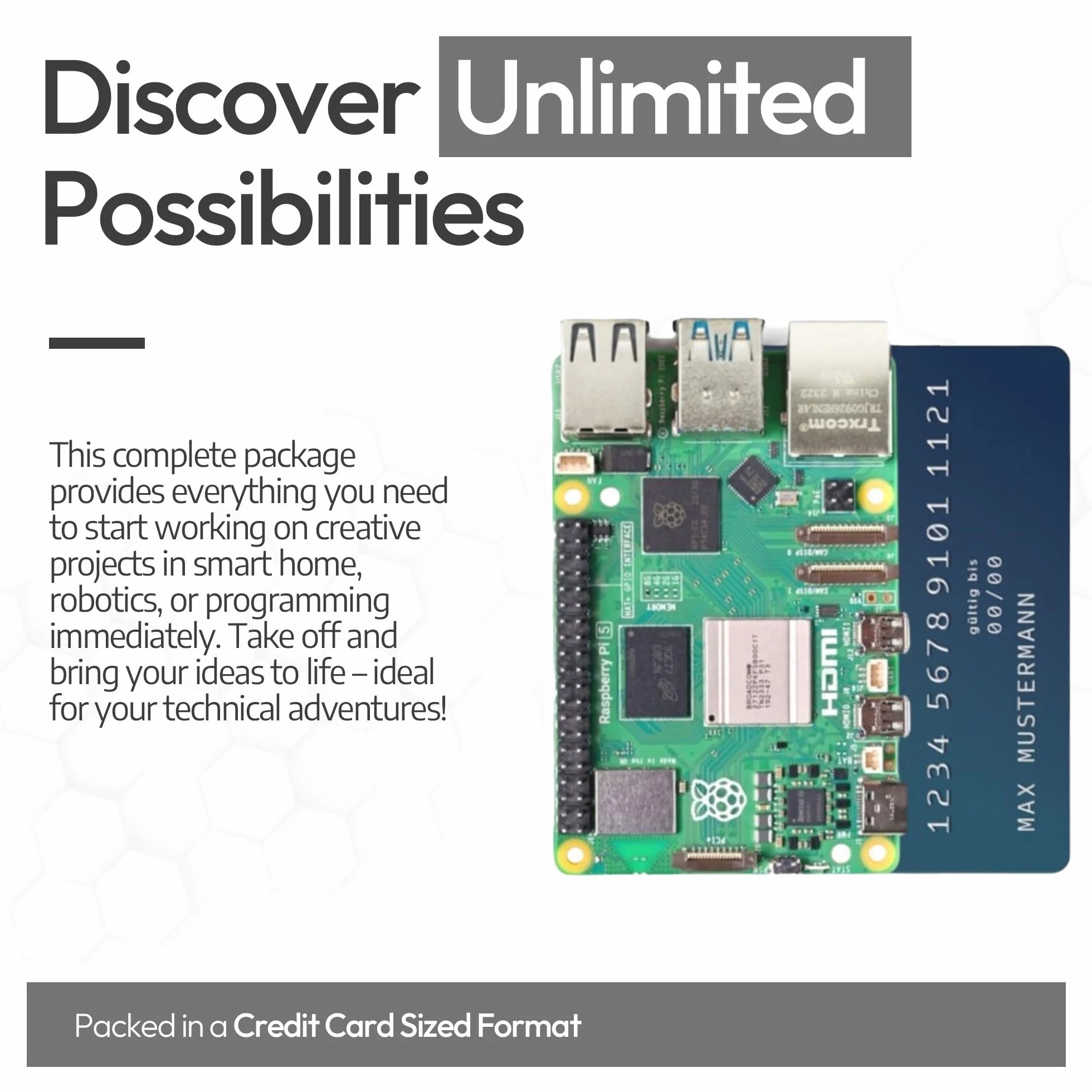 db-tronic NVMe Kit do Raspberry Pi 5 8 GB | Edycja 64 GB | Zasilacz 27 W | Metalowa obudowa | Aktywne chłodzenie | M.2 NVMe PCIe SSD | Micro HDMI 4K | idealny do Home Assistant i smart home