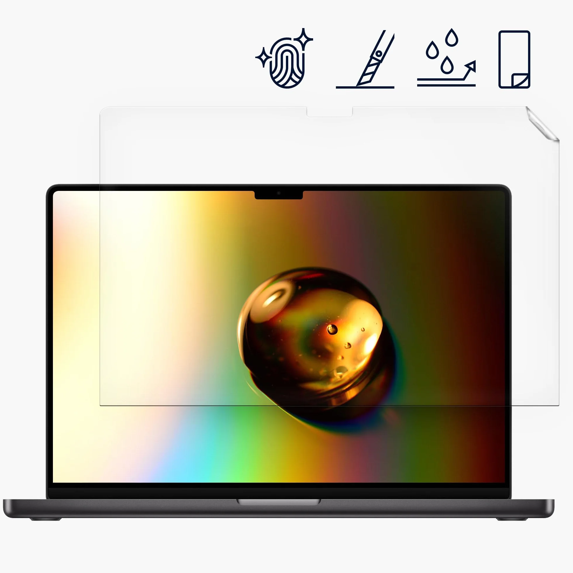 kwmobile Ochraniacz kompatybilny z Apple Macbook Pro 16.2 2024 M4 A3403 / A3186 - Matowa, przeciwodblaskowa folia ochronna na ekran
