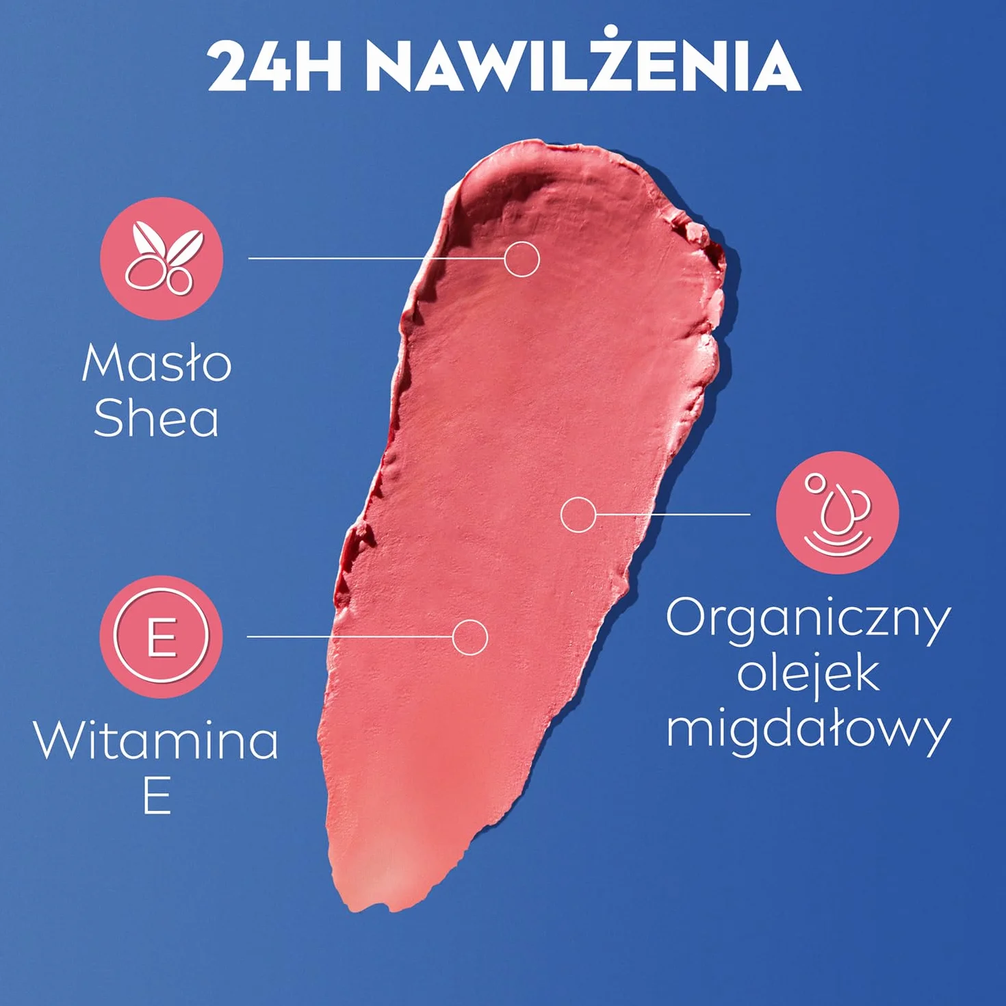 NIVEA Pielęgnująca pomadka do ust Caring Beauty 3w1 Rose 4,8 g