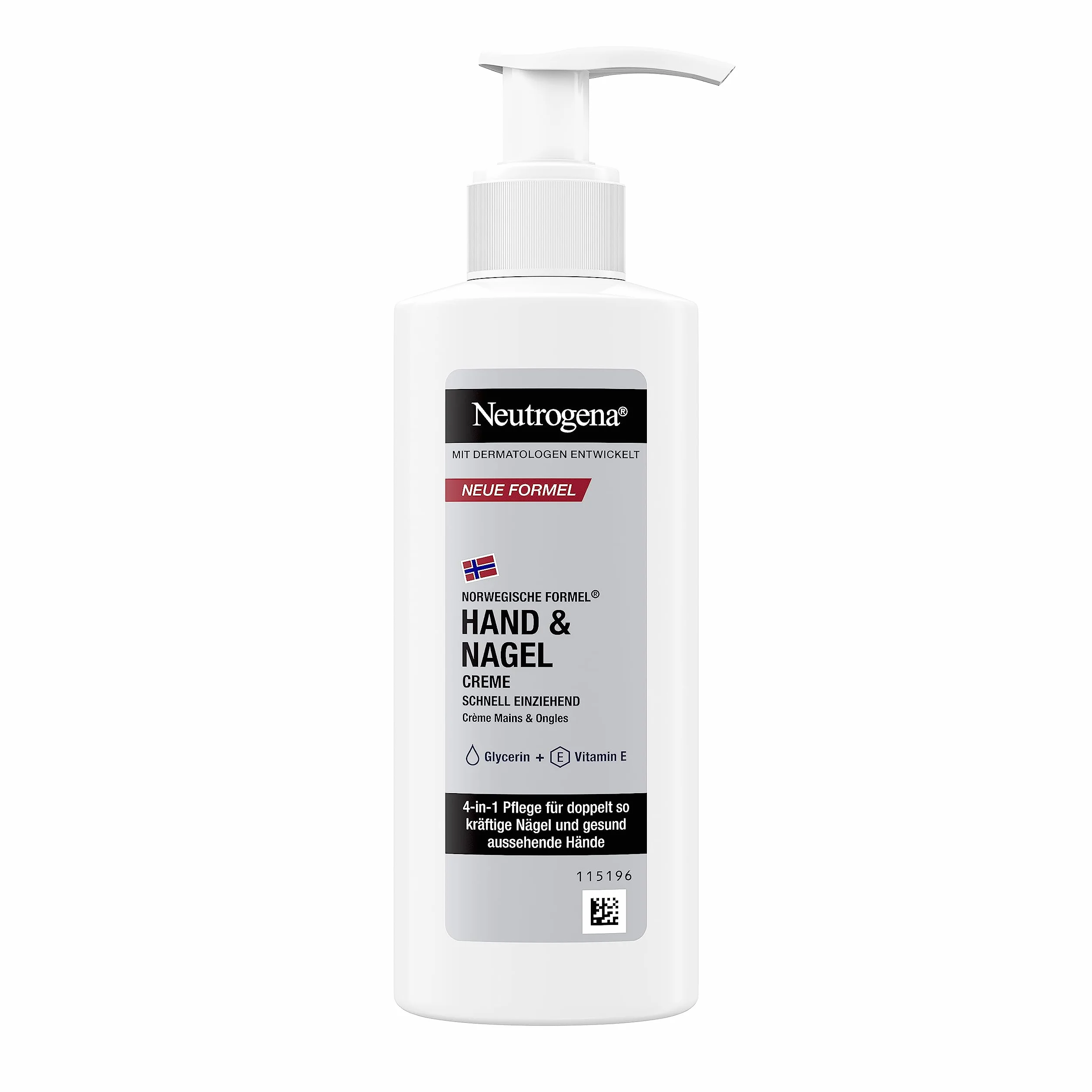 Neutrogena Krem do rąk i paznokci, 150 ml, nawilżający krem do rąk 4 w 1, do pielęgnacji pięknych dłoni i paznokci, szybko wchłaniająca się skóra z pantenolem i gliceryną w kremie do rąk