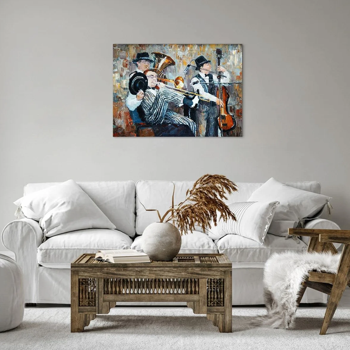 ARTTOR Obraz na płótnie jazz muzyka 70x50cm Dekoracja ścienna