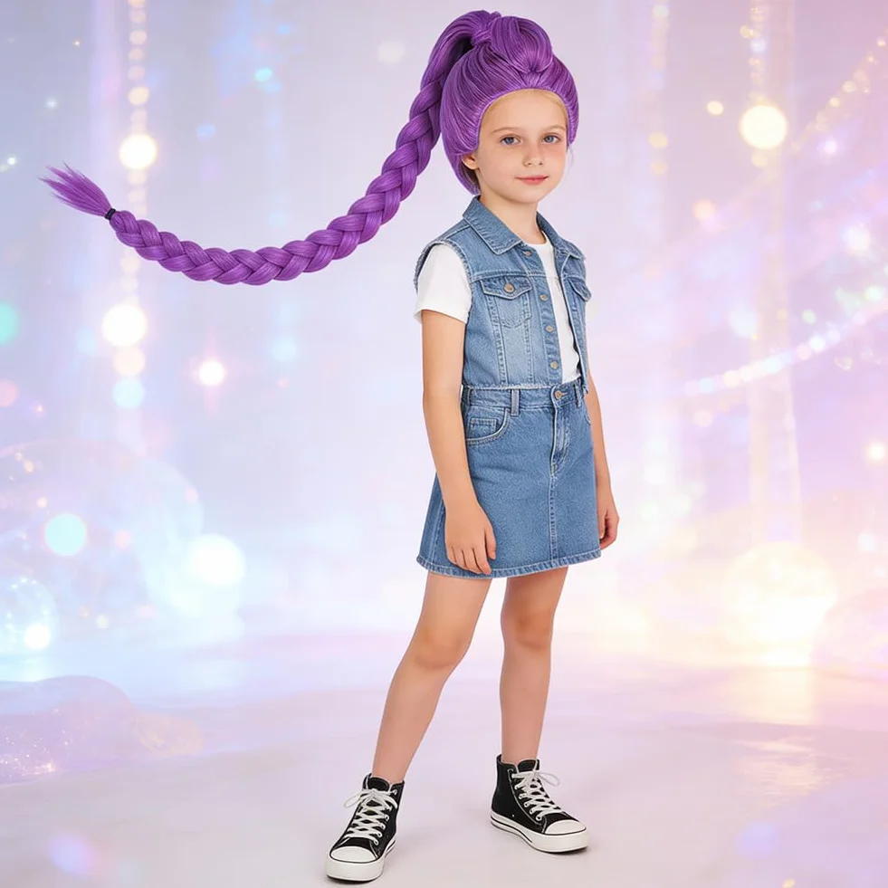 CEWROM Peruka Cosplay Anime, peruki kostiumowe, peruka cosplay, peruki anime dla kobiet i mężczyzn, warkocz, odporne na wysokie temperatury, syntetyczne włosy, na karnawał, imprezę, bal maskowy