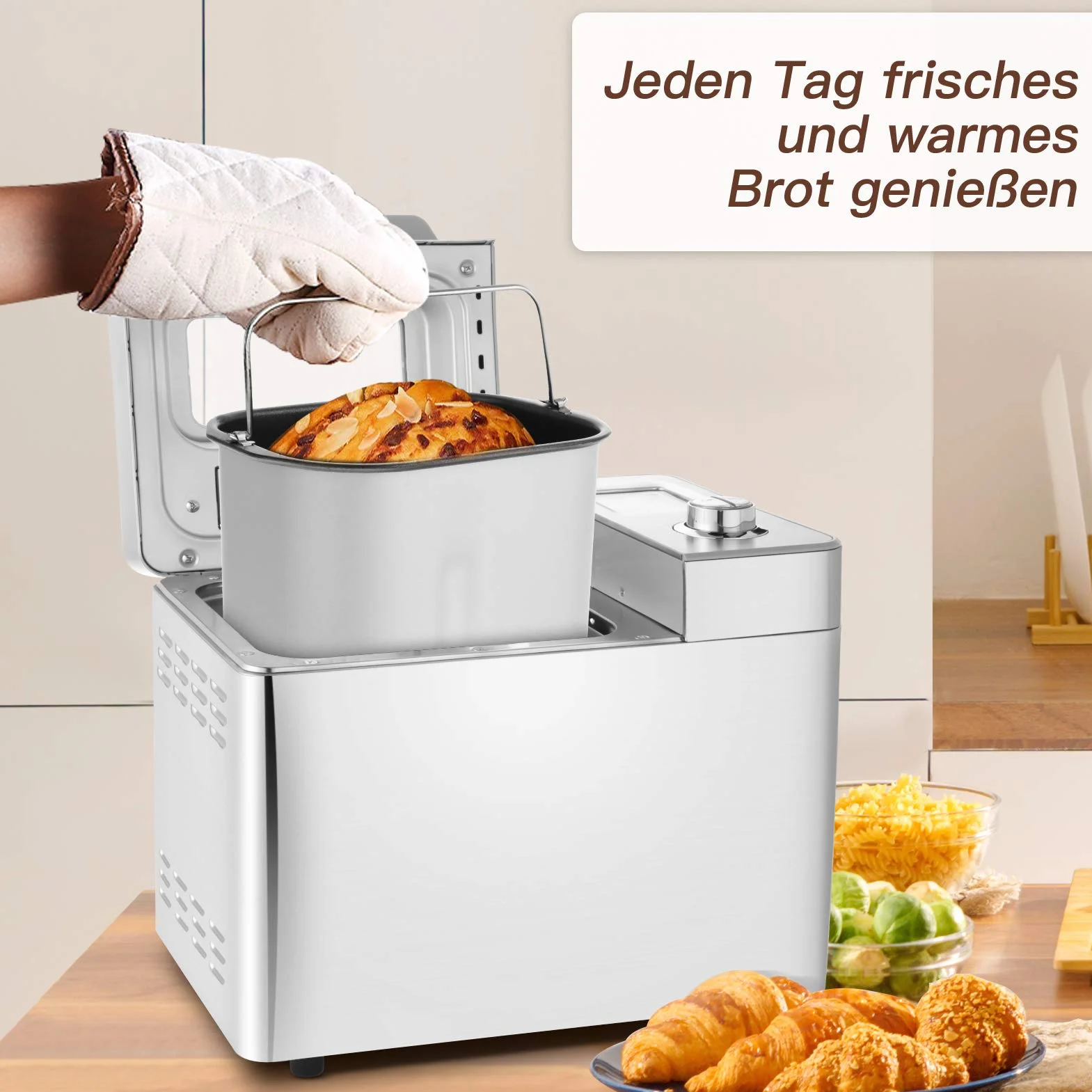 Nictemaw Backmeister automat do pieczenia chleba ze stali nierdzewnej 550 W 25 programów