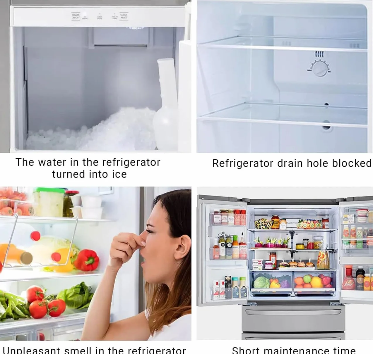 Zestaw do czyszczenia lodówki, 5 sztuk Narzędzie do czyszczenia odpływów lodówki do odpływów lodówki, zestaw do pogłębiania odpływów kuchennych