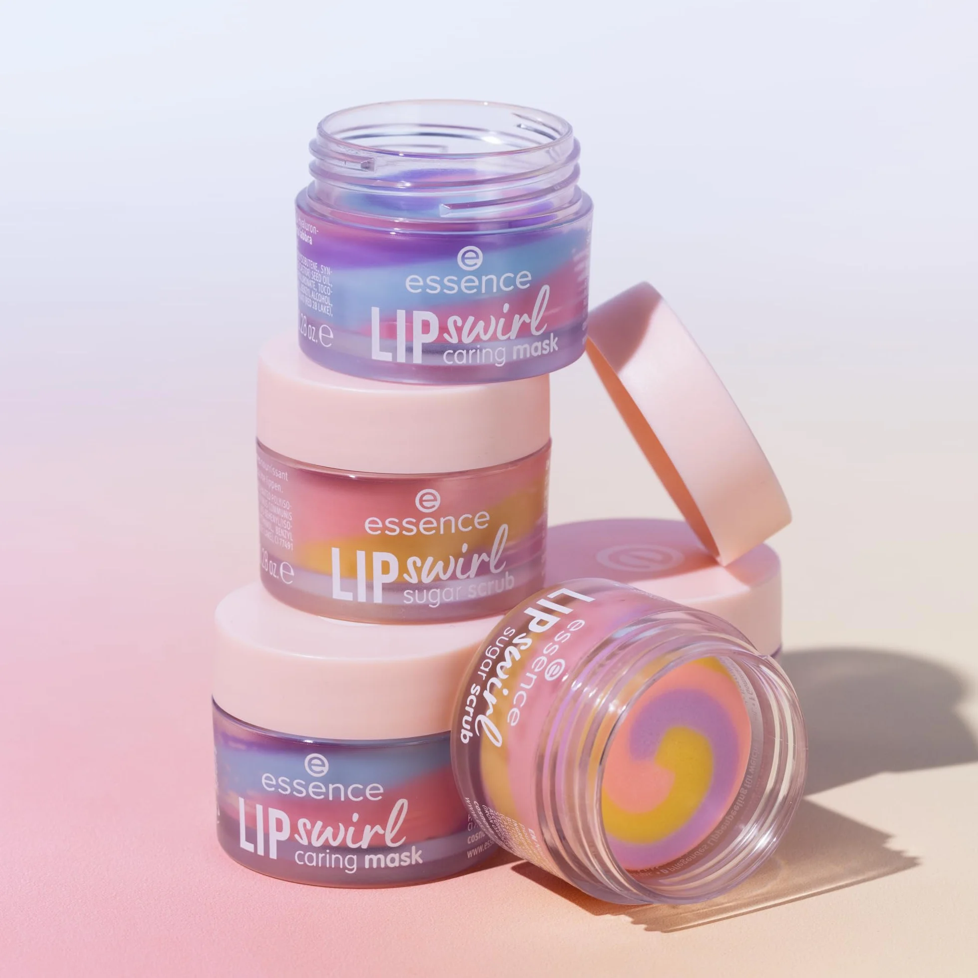 essence Cukrowy peeling do ust LIP swirl, opieka, naturalny (8g)