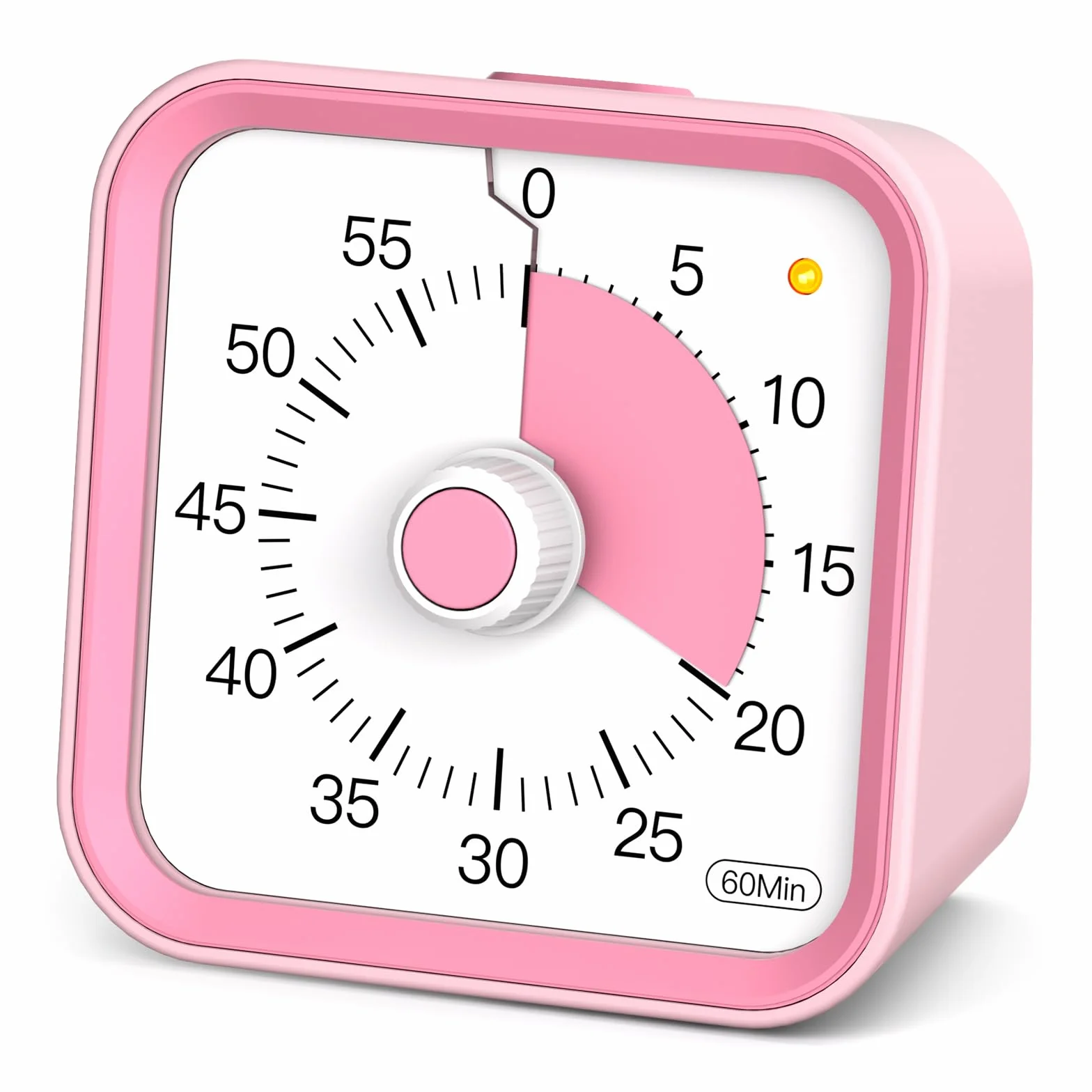 Wizualny timer z funkcją pauzy dla dzieci i dorosłych, licznik wydajności do nauki, lekcji, gotowania w kuchni, spotkań biurowych, zarządzania czasem dla ADHD (różowy)