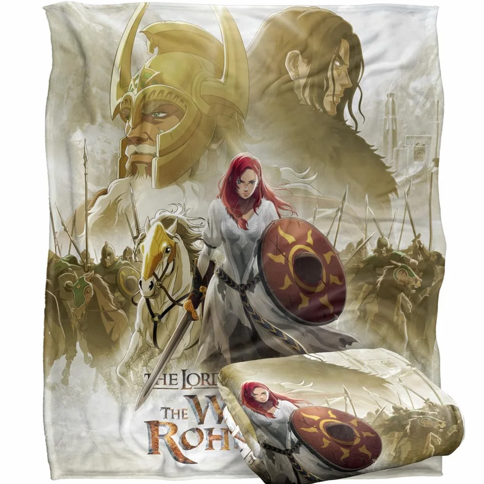 LORD OF THE RINGS: WAR OF THE ROHIRRIM Silky Touch koc narzuta 152 x 127 cm