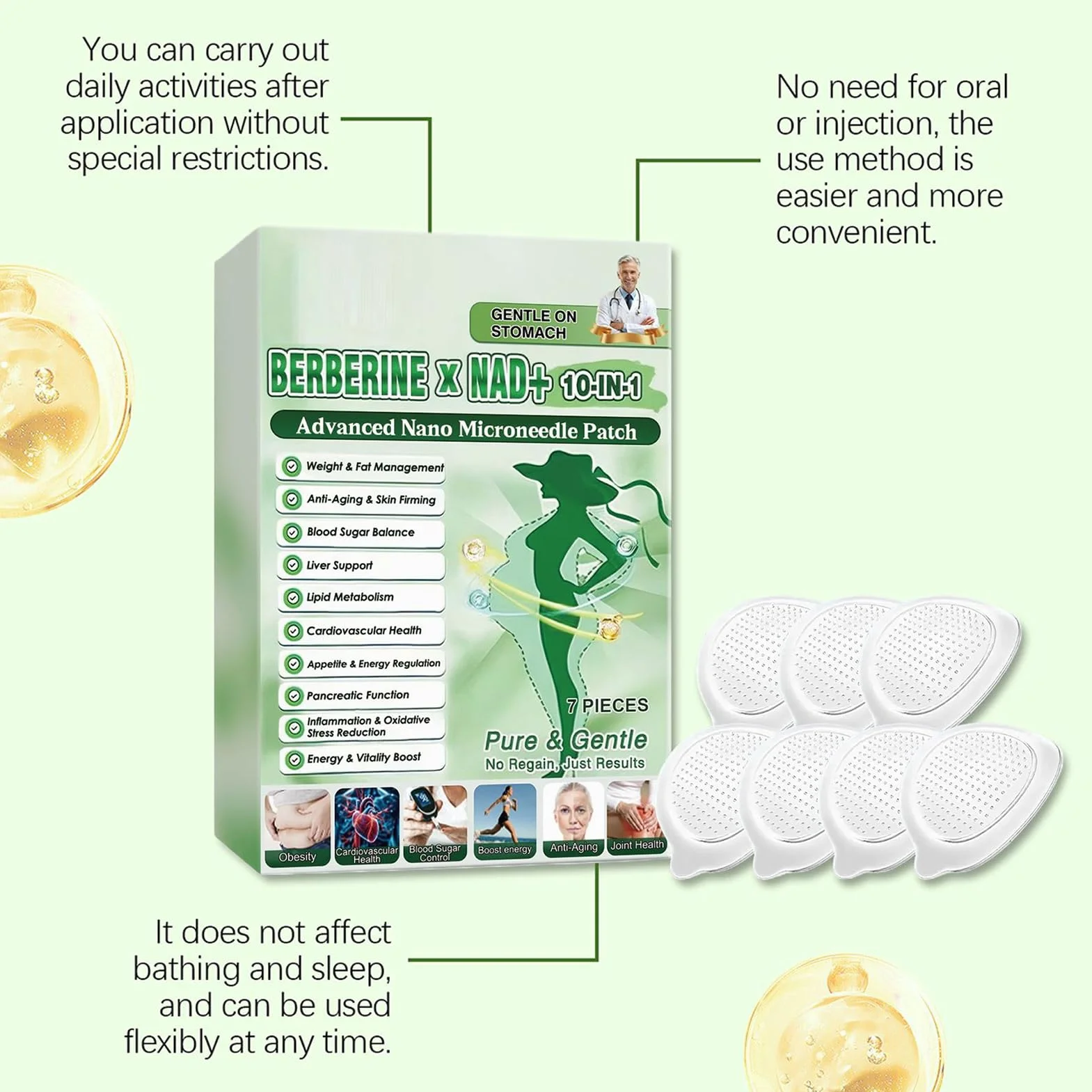 Moringa X Berberin plastry z mikroigłami, 3 pudełka Moringa X Berberin, plastry Luxarise, Moringa i berberyna, delikatne plastry odchudzające, do pielęgnacji ciała