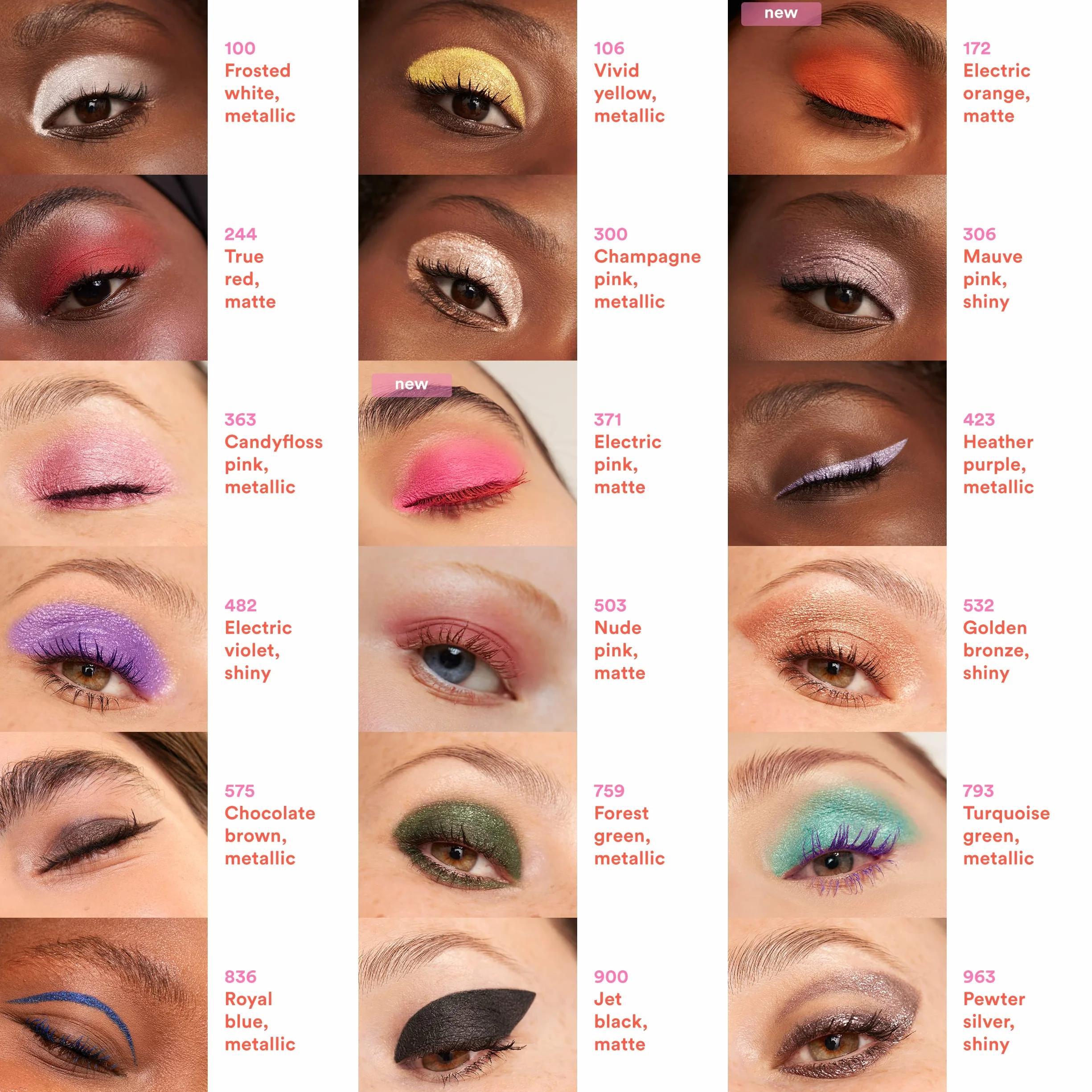 3INA MAKEUP - The 24h Cream Eyeshadow - Bronzo Asciugatura Rapida Lunga Durata & Impermeabile - Ombreto in Crema Waterproof - Mate Glitter e Brillante - Vegan - Cruelty Free