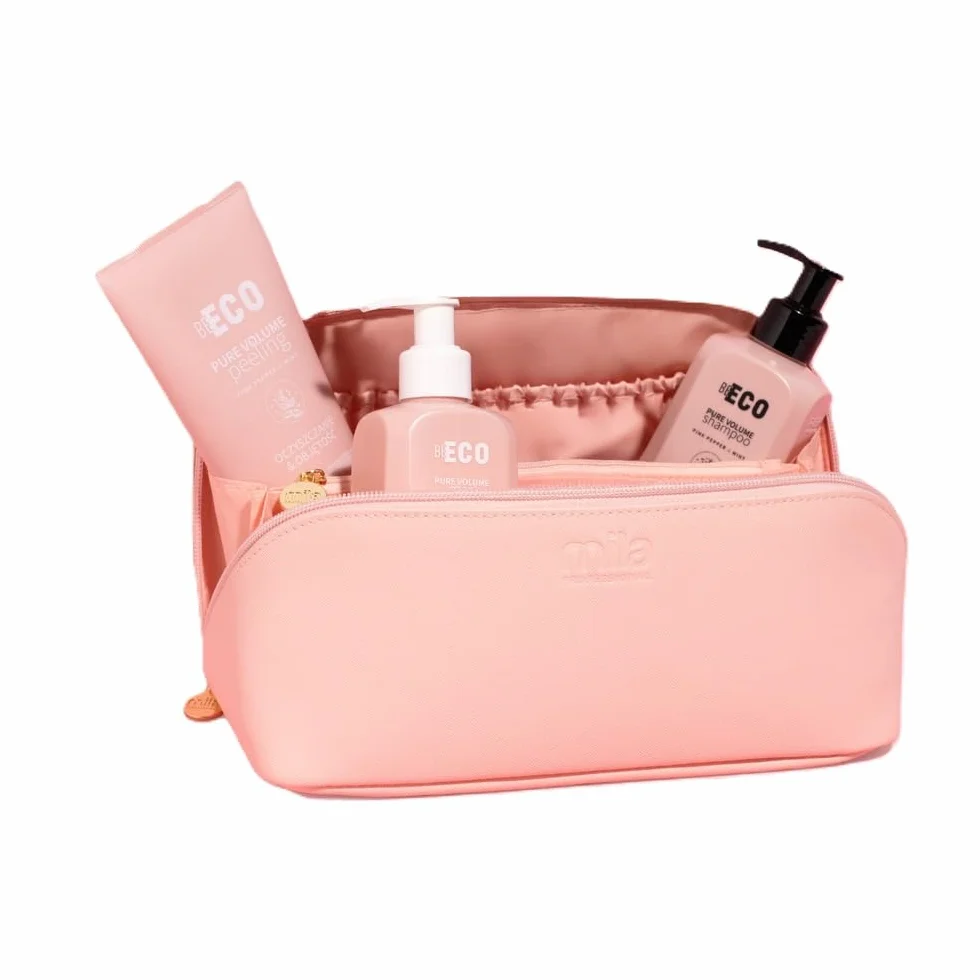 Zestaw z kosmetyczką Mila Pro Pure Volume szampon 250 ml + maska 250 ml + peeling 200 ml