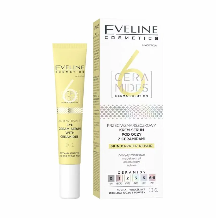 Eveline Cosmetics 6 Ceramides Przeciwzmarszczkowy krem-serum pod oczy z ceramidami