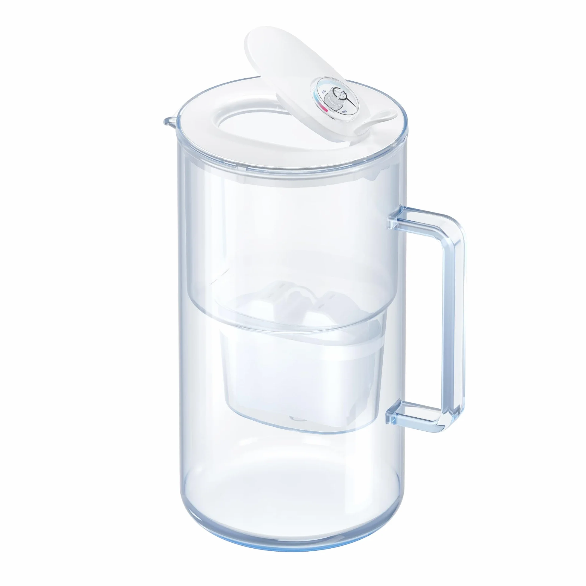 AQUAPHOR Glass Dzbanek Filtrujący do wody z 1 filtrem węglowym MaxFOR+, 2,5L, Biały, Czysta Woda, Filtrujący Wodę, Bez Kamienia