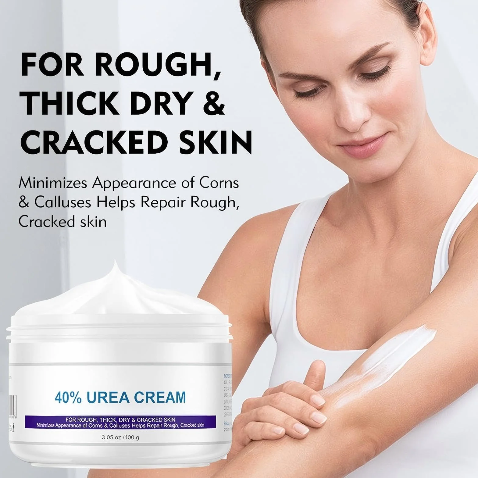 Urea Cream 2 szt. 40% krem mocznikowy, peeling i maść na pęknięcia, nawilżający, do dłoni, stóp, twarzy i ciała, usuwa obumarły naskórek