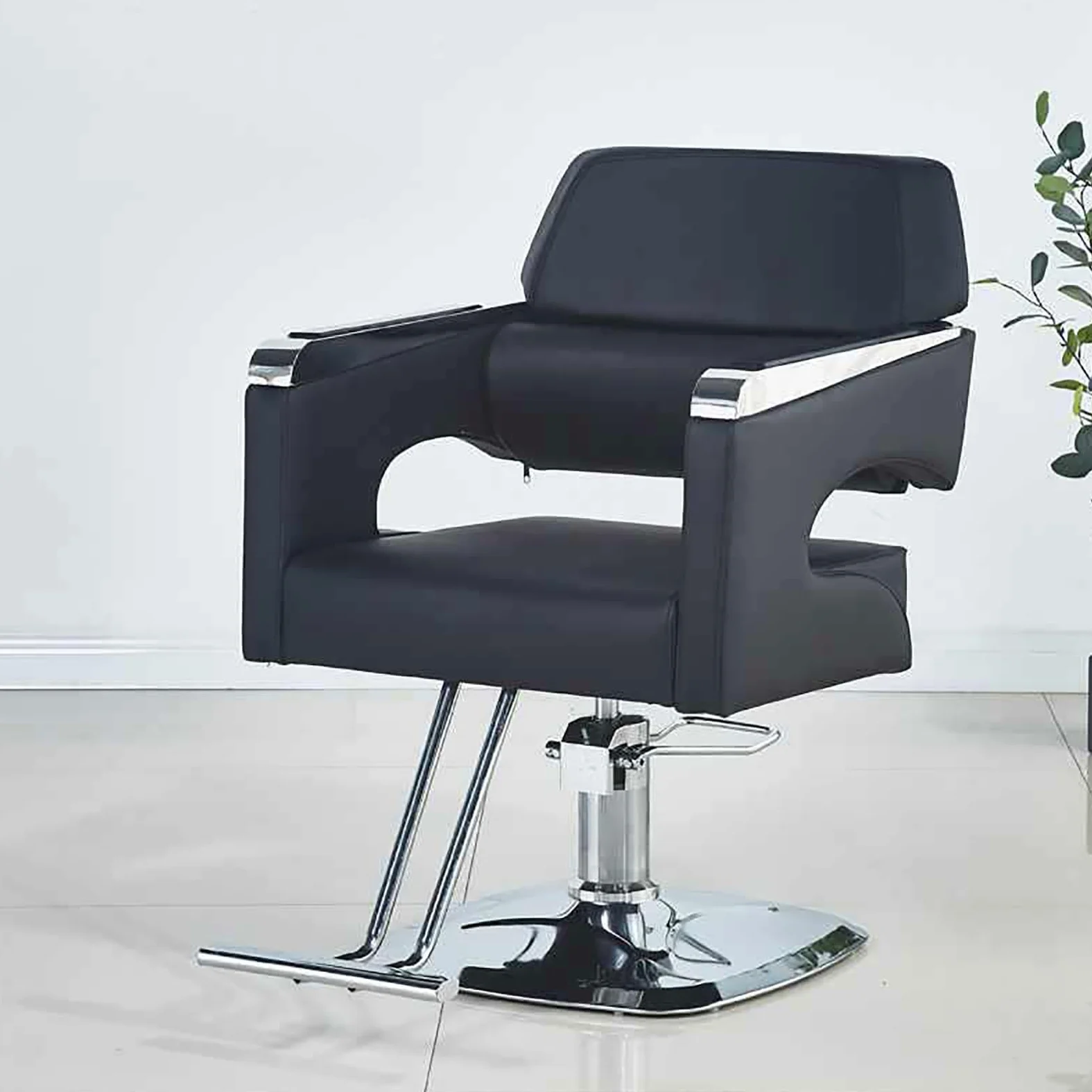 Generic Fotel salonowy, fotel fryzjerski do stylizacji włosów, fotel fryzjerski z hydraulicznym mechanizmem regulacji wysokości, obrotowy o 360°, wyposażenie salonu kosmetycznego,C,square