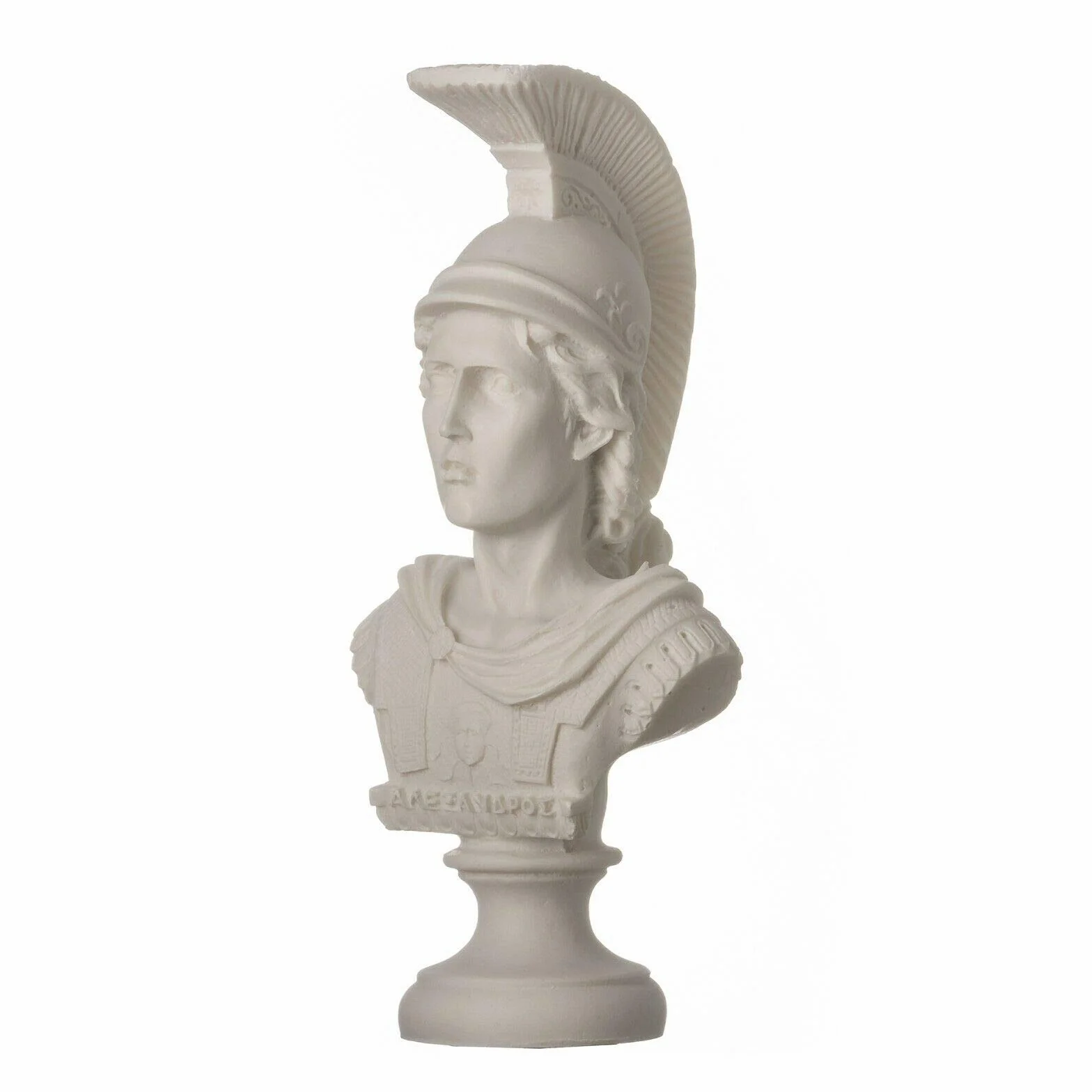 Biust Aleksandra Wielkiego Macedonii z hełmem statua grecka 19cm