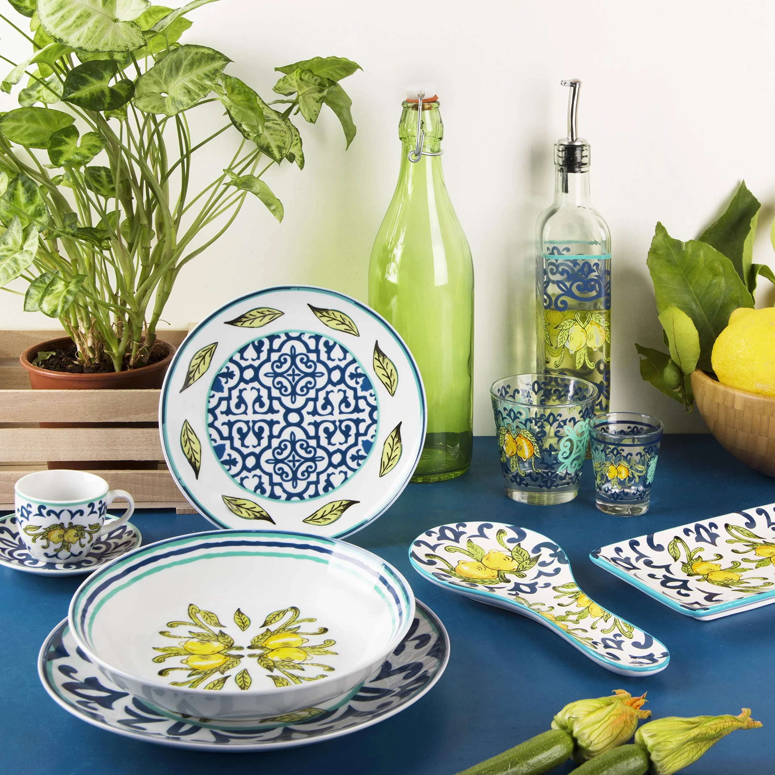 Excelsa Amalfi zestaw 6 filiżanek do espresso ze spodkiem, porcelana