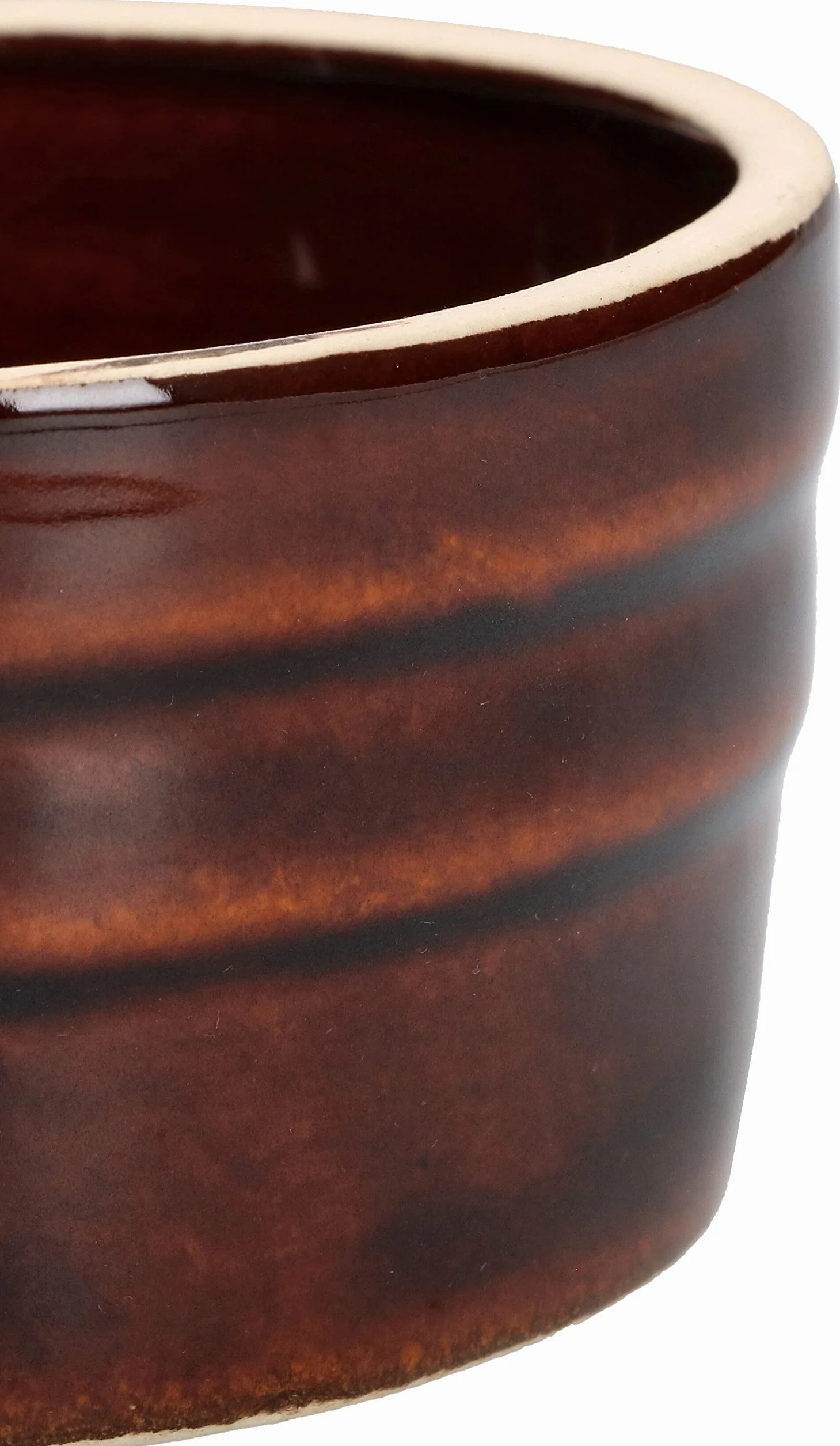 KOTARBAU Ceramiczne naczynie Ø 11 cm, garnek kamionkowy, garnek na smalec, miseczka do serwowania, forma do zapiekanek, okrągła miska ceramiczna, mała, glazurowana, naczynie do zapiekanek