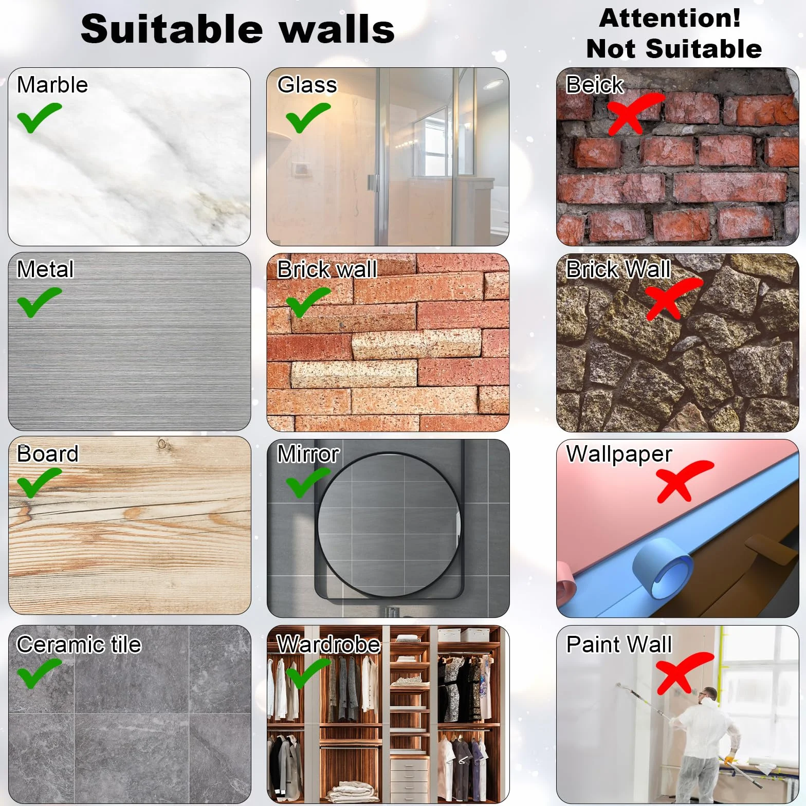 WY LIGHTING LEVEL 4-pak naścienny uchwyt na telefon, stojak na telefon, samoprzylepny z otworem do ładowania, kompatybilny ze wszystkimi smartfonami, podstawka pod telefon, organizer, stojak na pilota