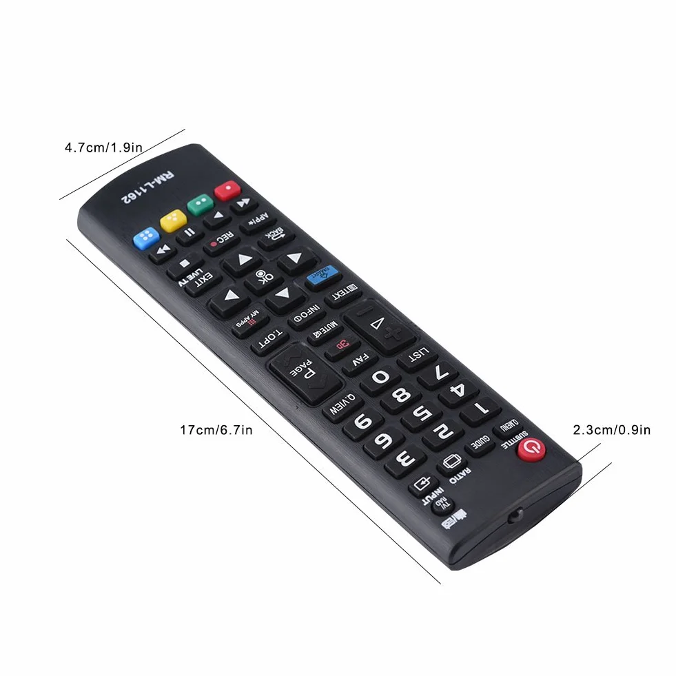 Pilot , Richer-R Uniwersalny, odporny na zużycie pilot zdalnego sterowania Inteligentny pilot, wysokiej jakości pilot ABS 8M Odległość do telewizora LCD Czarny