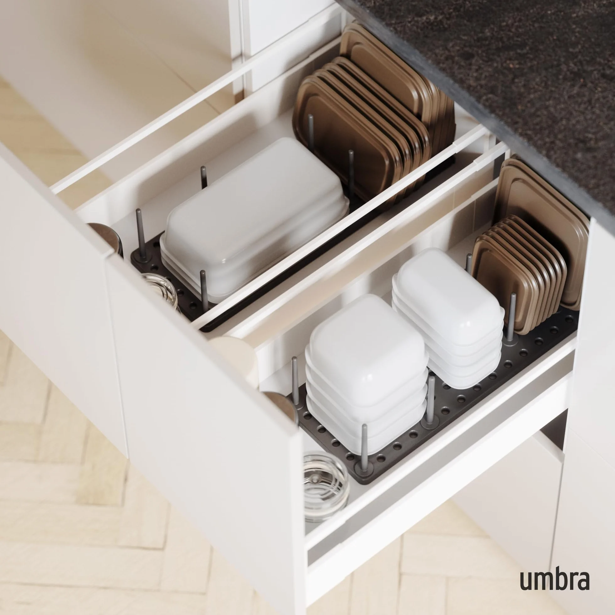 Umbra Peggy Organizer do Szuflad, Grafitowy, 2