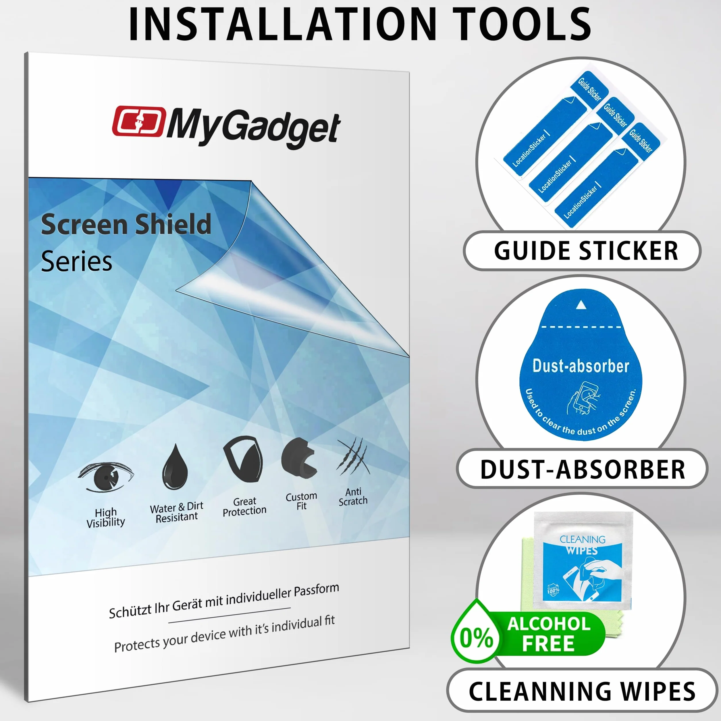 MyGadget 2x Matowa osłona ekranu kompatybilna z Apple MacBook Air 13,6 cala [od 2022 roku - A2681 | A3113, M3 & M2], folia HD antyrefleksyjna, szkło odporne na ślady i zarysowania