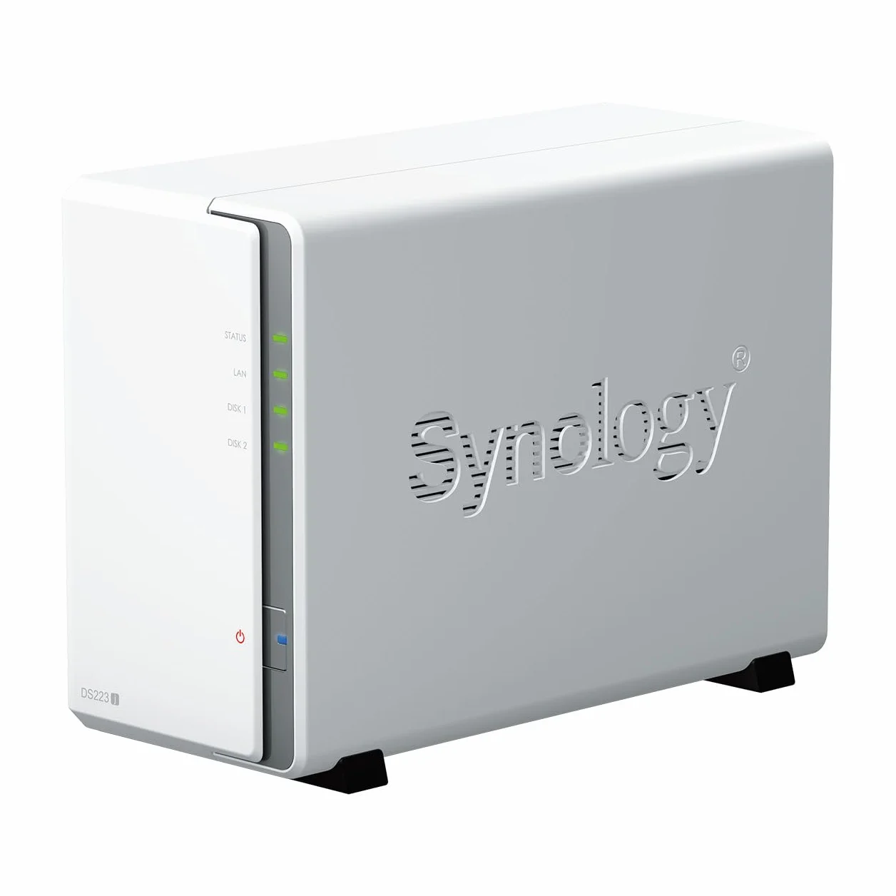 Synology DS223j 2-Bay Diskstation NAS (Realtek RTD1619B 4-Core 1.7 GHz 1GB DDR4 RAM 1xRJ-45 1 GbE port LAN) pakiet z 2 x 3TB WD RED Plus HDD (WD30EFPX - 68C6CN0)