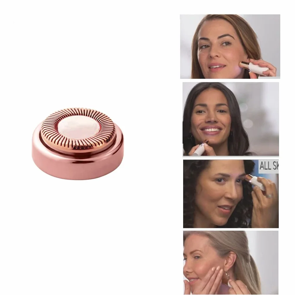 Wymienne głowice do depilatora twarzy, 4 sztuki bezflawless głowy, wymienne głowice do depilacji, bezwonne ostrze, wymienna główka Flawless, usuwanie włosów Rosy Gold Flawless