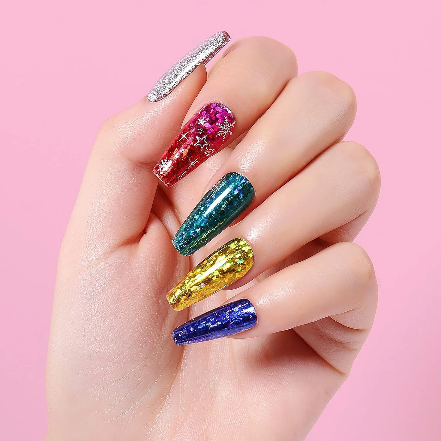AIMEILI 2 sztuki Nail Art Foil Glue Gel 15 ml folia transferowa do paznokci naklejki na paznokcie Nail Art Foil Glue Gel Set
