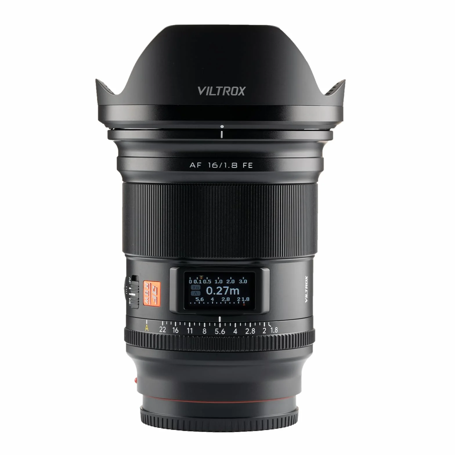 Viltrox 16 mm f1.8 obiektyw FE szerokokątny, duża przysłona, z ekranem LCD, kompatybilny z aparatami Sony E-Mount A7III A7IV A7RIII A7RIV A7C A9 A7R