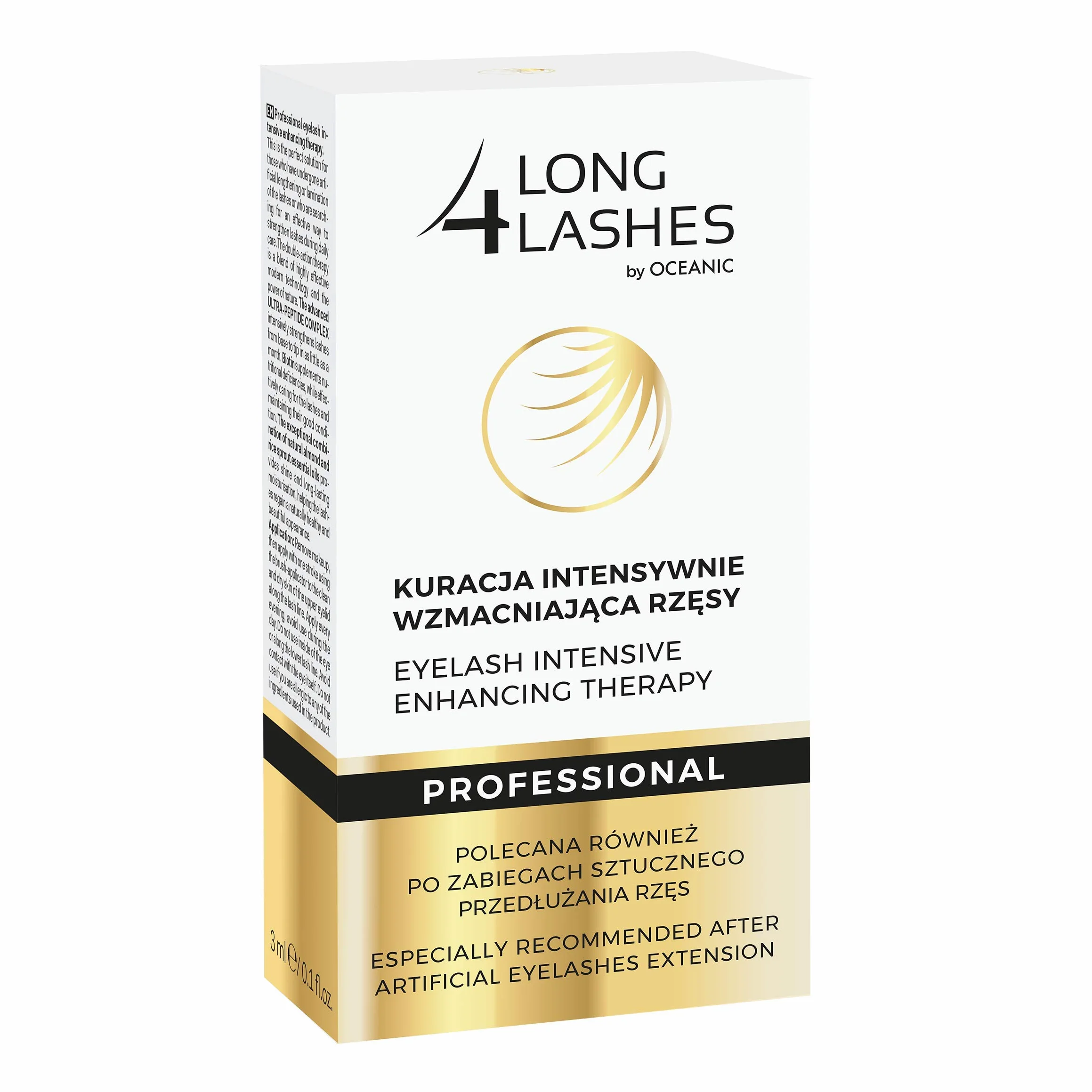 Long4Lashes Professional Kuracja Wzmacniająca do Rzęs, Przezroczysty, 3 ml