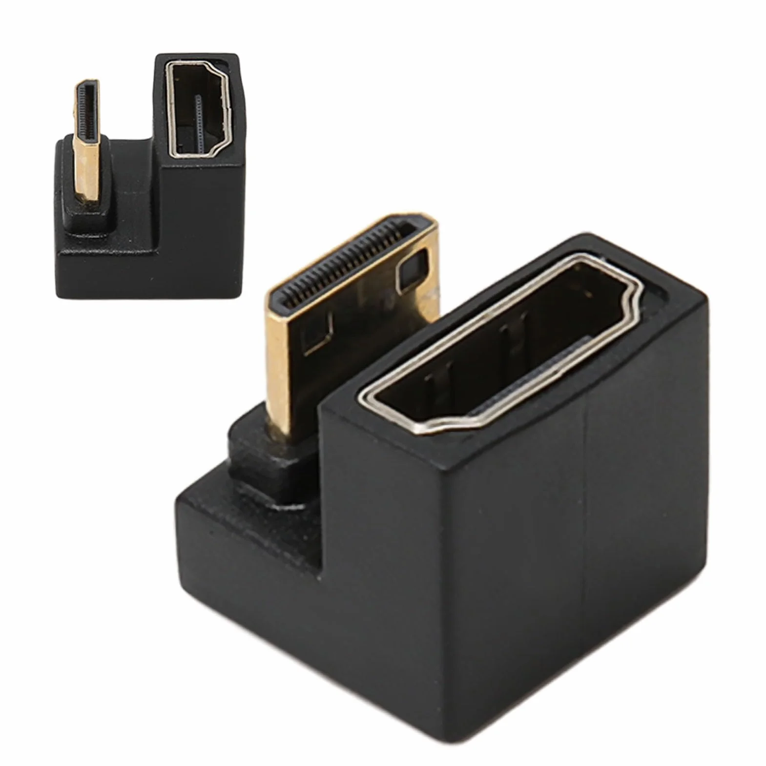 Mini HDMI do HDMI Adapter w Kształcie Litery U, 180 Stopni Męski na Żeński 8K 60Hz 48 Gb/s Konwerter na PC Projektor Telewizyjny