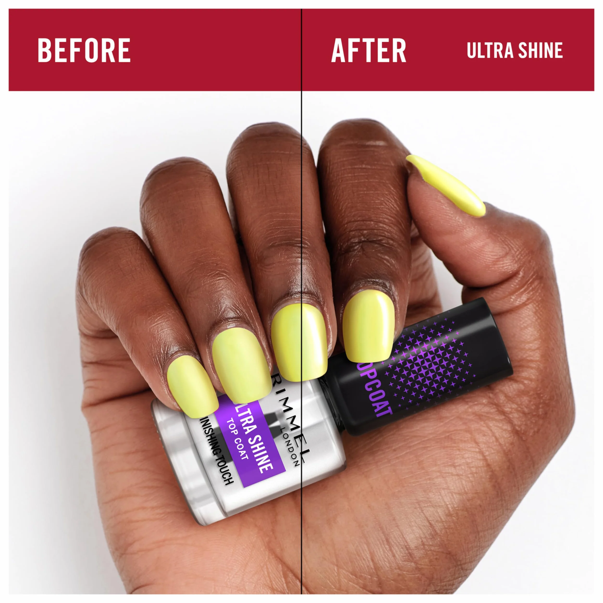 Rimmel London, Top Coat Ultra Shine, Top Coat Ultra Błyszczący i Długotrwały Chroni Kolor, Wegańska Formuła, 12ml