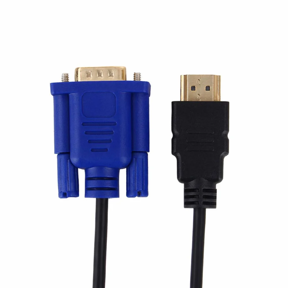 Konwerter kabla HDMI na VGA, 1080P HDTV HDMI na VGA męski 15-pinowy adapter kabel do PC TV 10 m