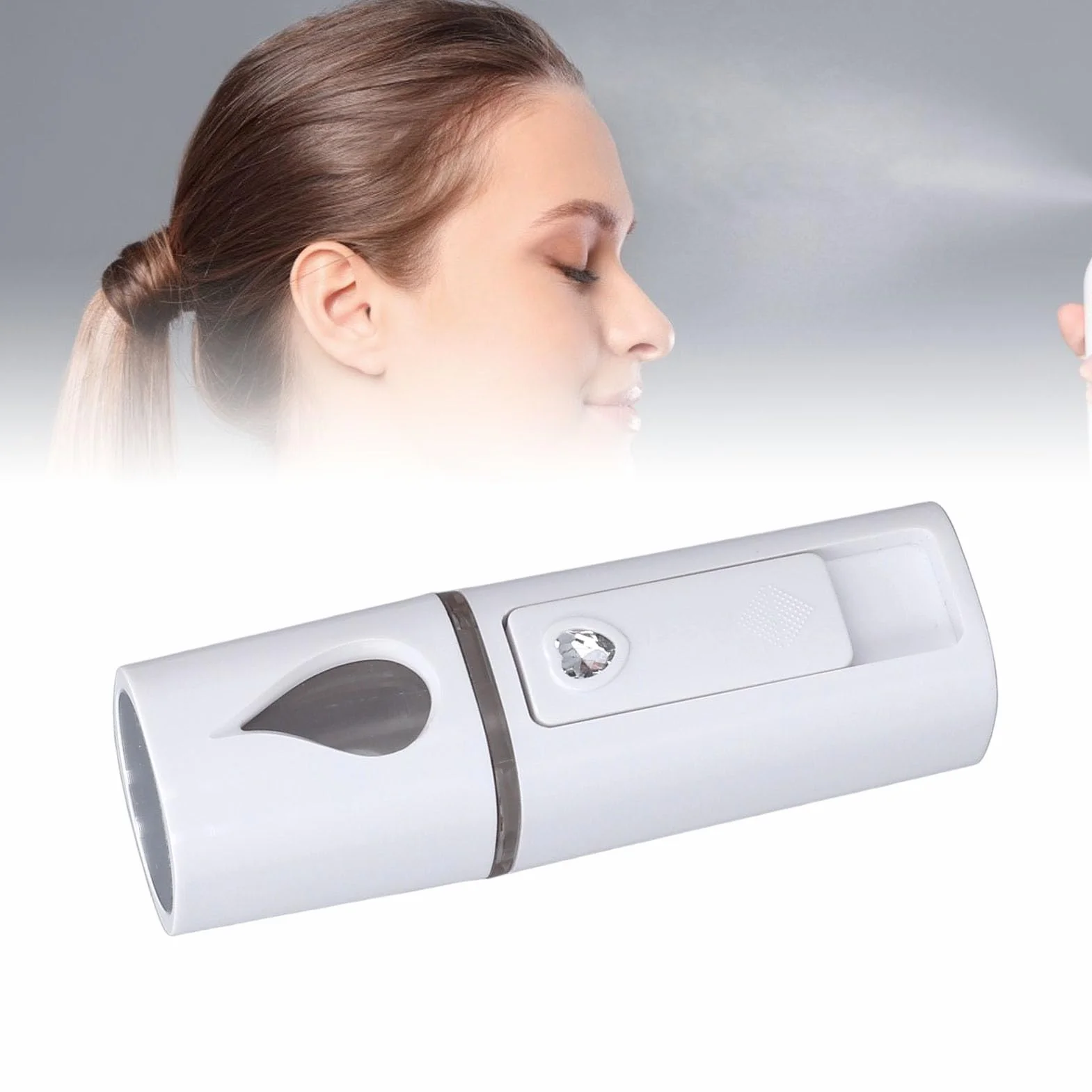 Opryskiwacz Jonowy Nawilżający Spray Poręczny Parowiec do Twarzy Mini Urządzenie Kosmetyczne Letni Fajny Opryskiwacz do Twarzy do Pielęgnacji Skóry Makijaż Przedłużanie Rzęs