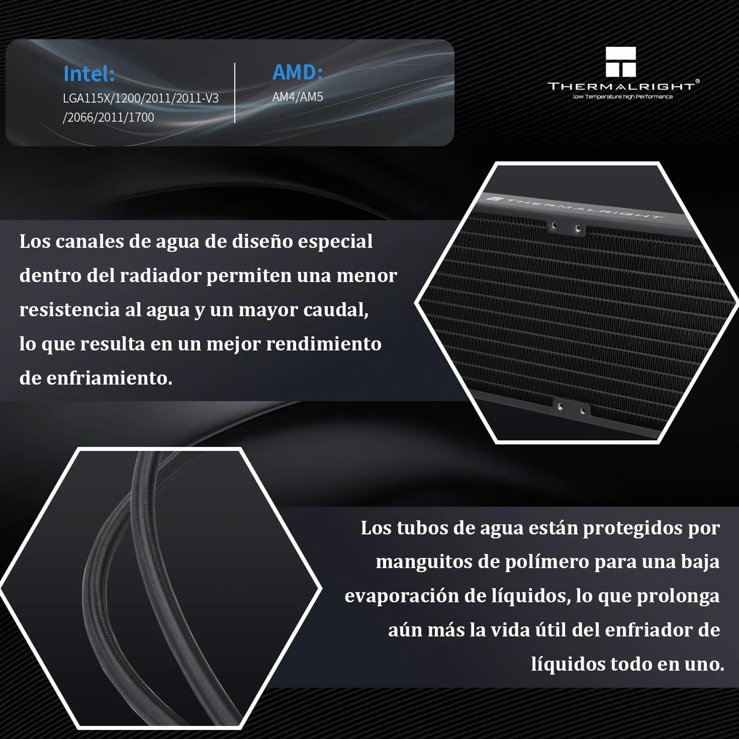 Thermalright Frozen Prism 360 BLACK ARGB CPU chłodnica cieczy, wydajna pompa sterowana PWM 3300 obr./min, chłodzenie wodą, części komputerowe, do AMD/AM4/AM5, Intel115X/1851/1200/1700/2011