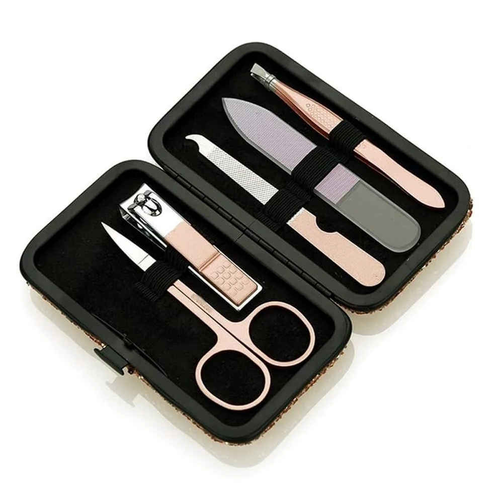 Zestaw do obcinania paznokci Professional Stainless Steel Fingernail Care Grooming Tools, Scissors, Ear Pick, and Manicure Tools for Nail Care and Beauty （5pcs） nożyczki do paznokci dla mężczyzn i kob