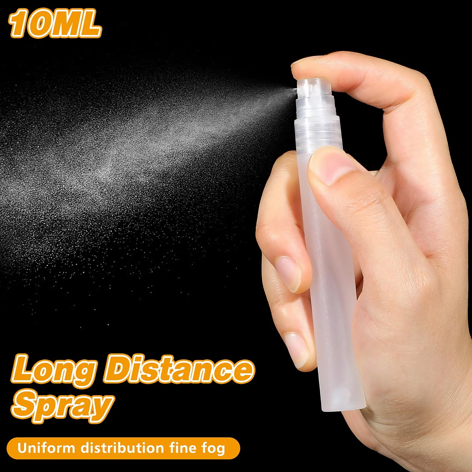 Bewudy Mini butelka z rozpylaczem, 10 ml, pusta z 3 pipetami transferowymi, drobną mgiełką, do wielokrotnego napełniania, rozpylacz perfum, przezroczysta,