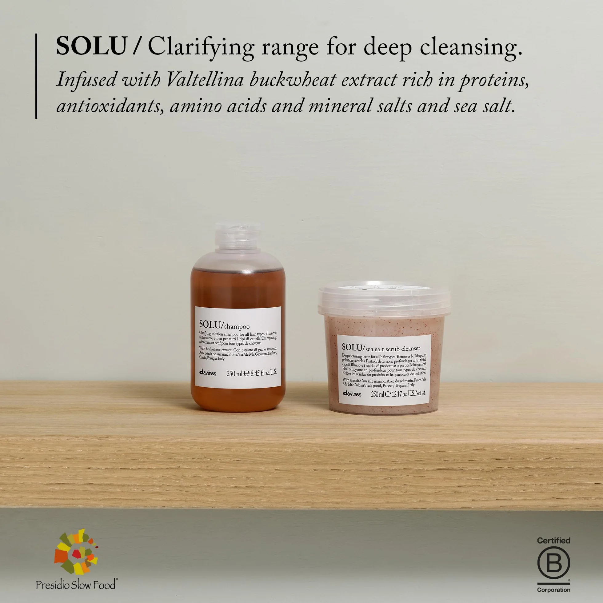Davines SOLU Sea Salt Scrub Cleanser 250ml