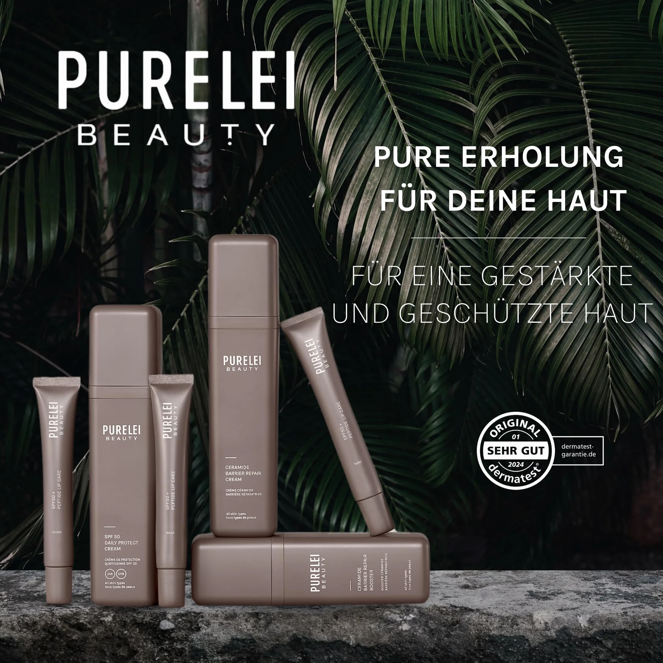 PURELEI® Aloha SPF50 Peptide Lip Plumper (10 ml) – ochronna pielęgnacja ust dla gładkich i delikatnych ust – pielęgnacja suchych ust