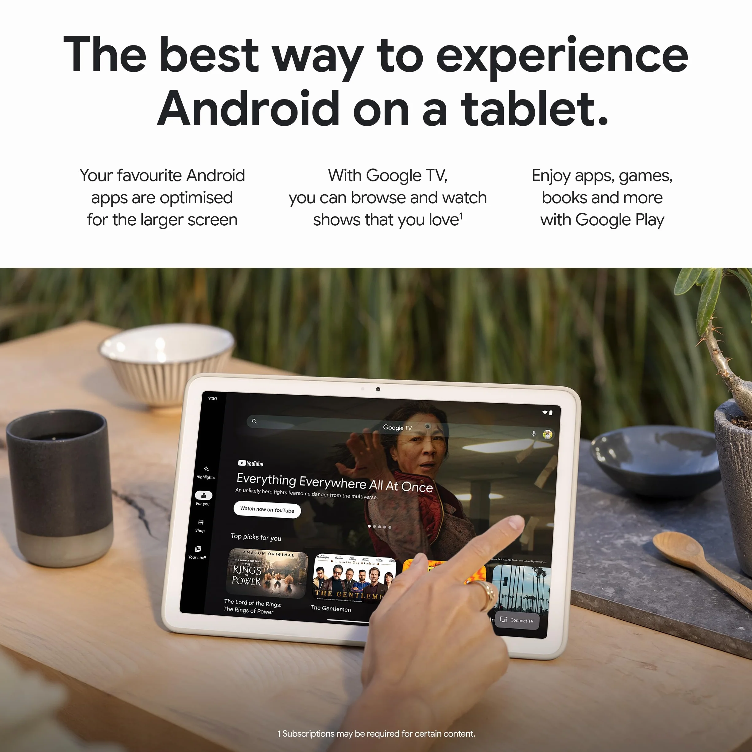 Google Pixel Tablet – tablet z systemem Android z 11-calowym ekranem i bardzo długim czasem pracy – 8 GB pamięci RAM – 256 GB przestrzeni dyskowej – zielony